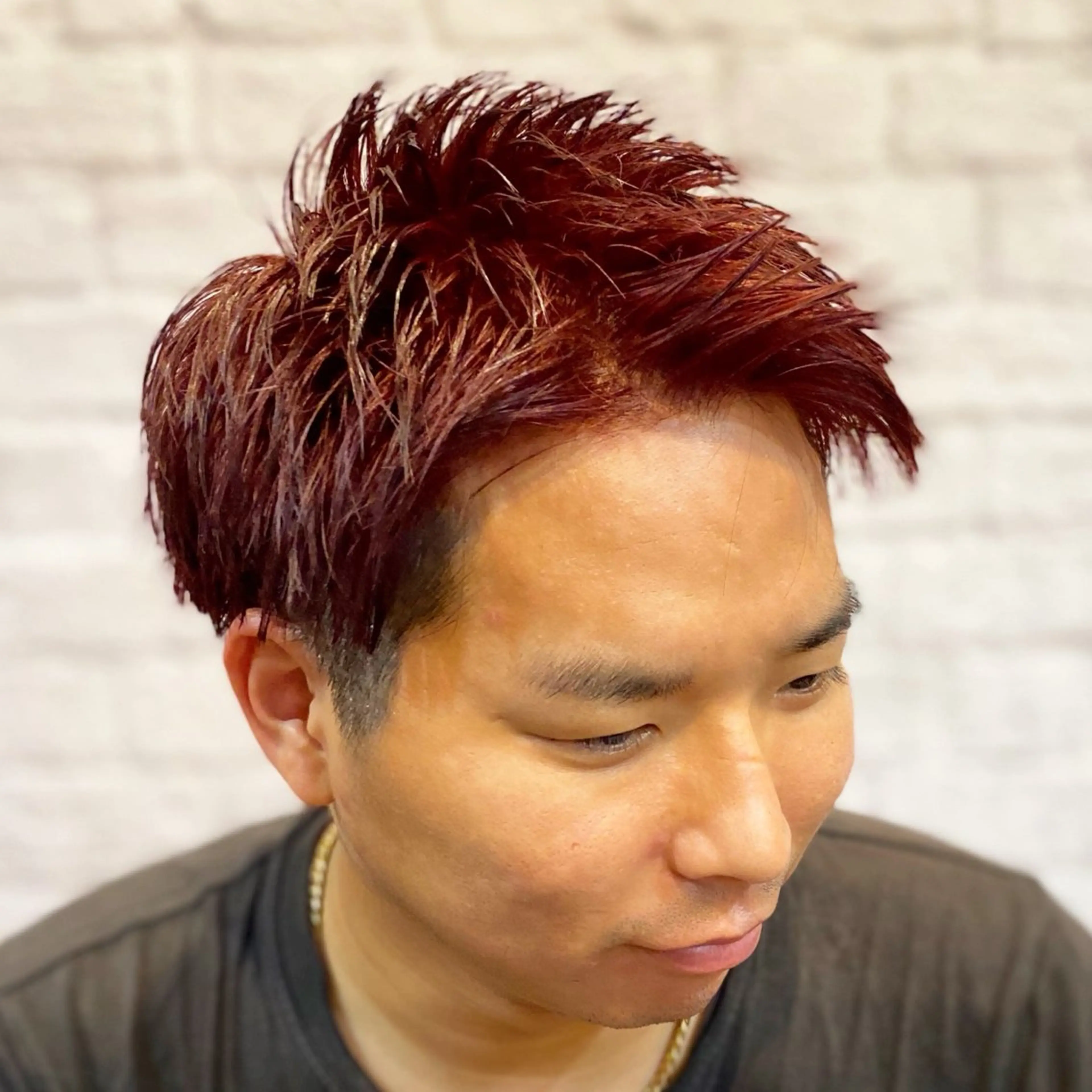 ショート カラー パーマ ヘアアレンジ メンズ カット ヘアカラー メンズカット/パーマ 山崎航平💈のヘアスタイル