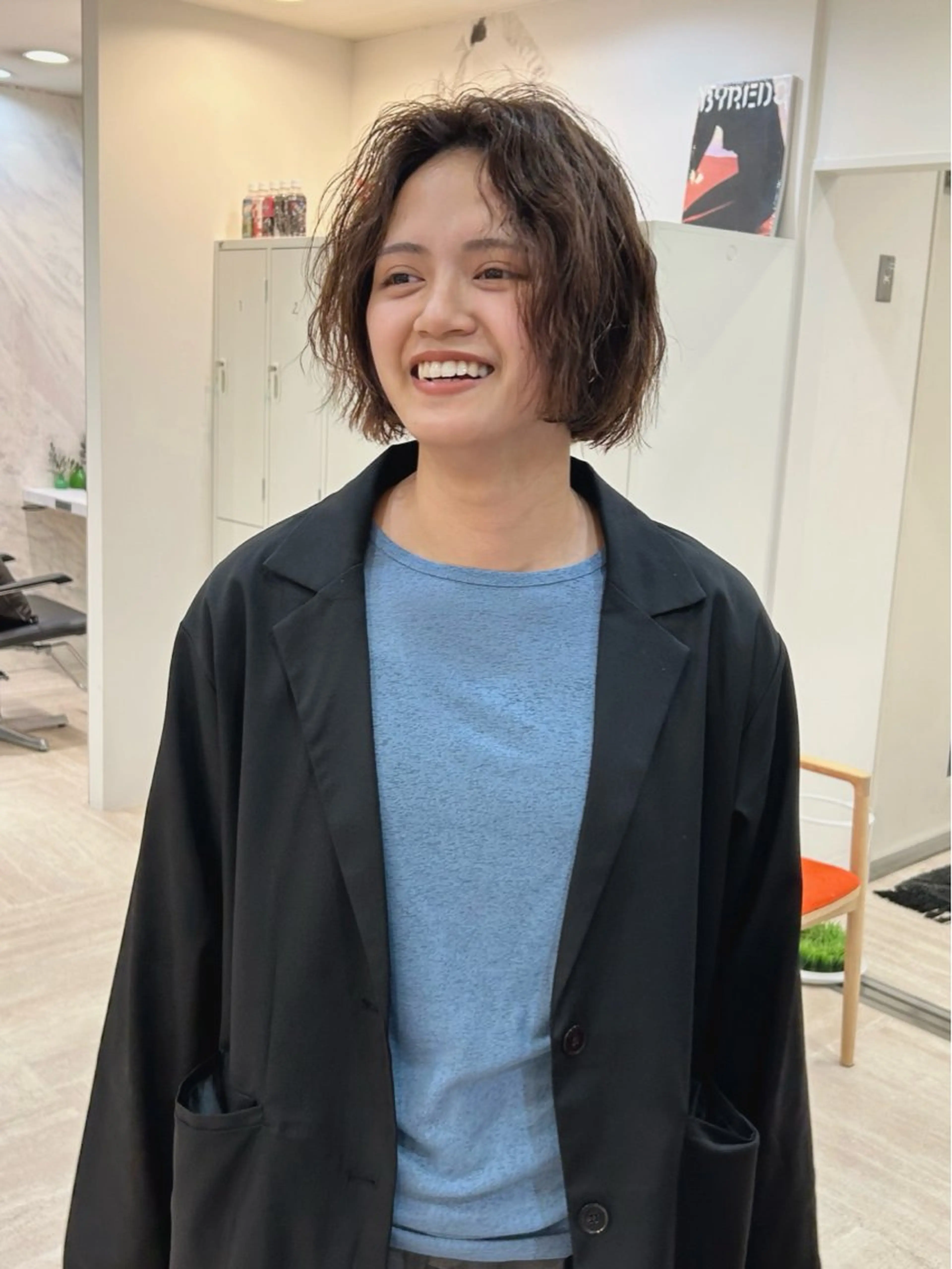 ショート パーマ カット パーマ トリートメント 鳥海 海のヘアスタイル