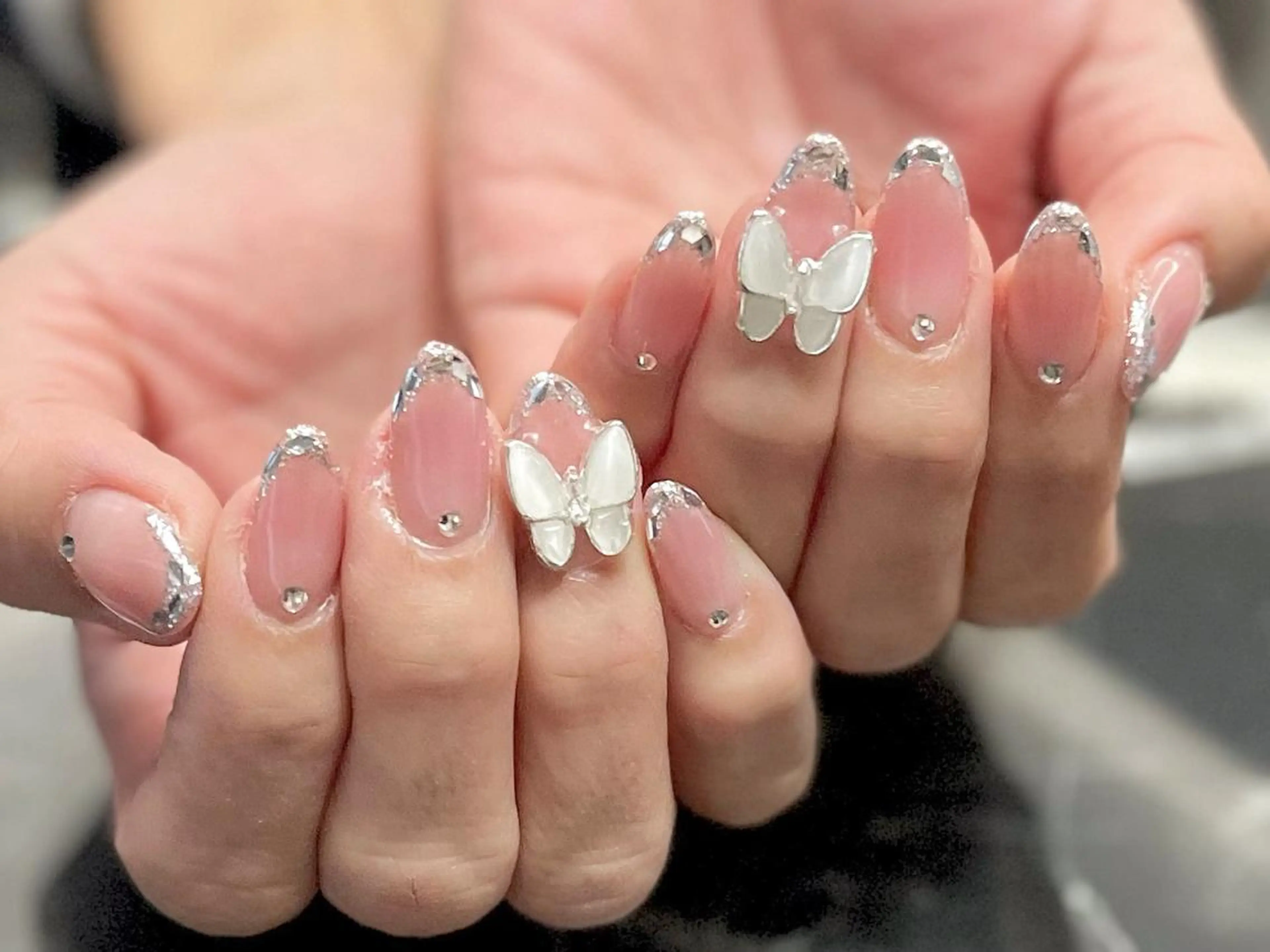 ネイル フットネイル フレンチネイル ガラスフレンチ ニュアンスネイル シンプルネイル ネイル フフラ所属・nail fufla ♡yamane♡のネイルデザイン