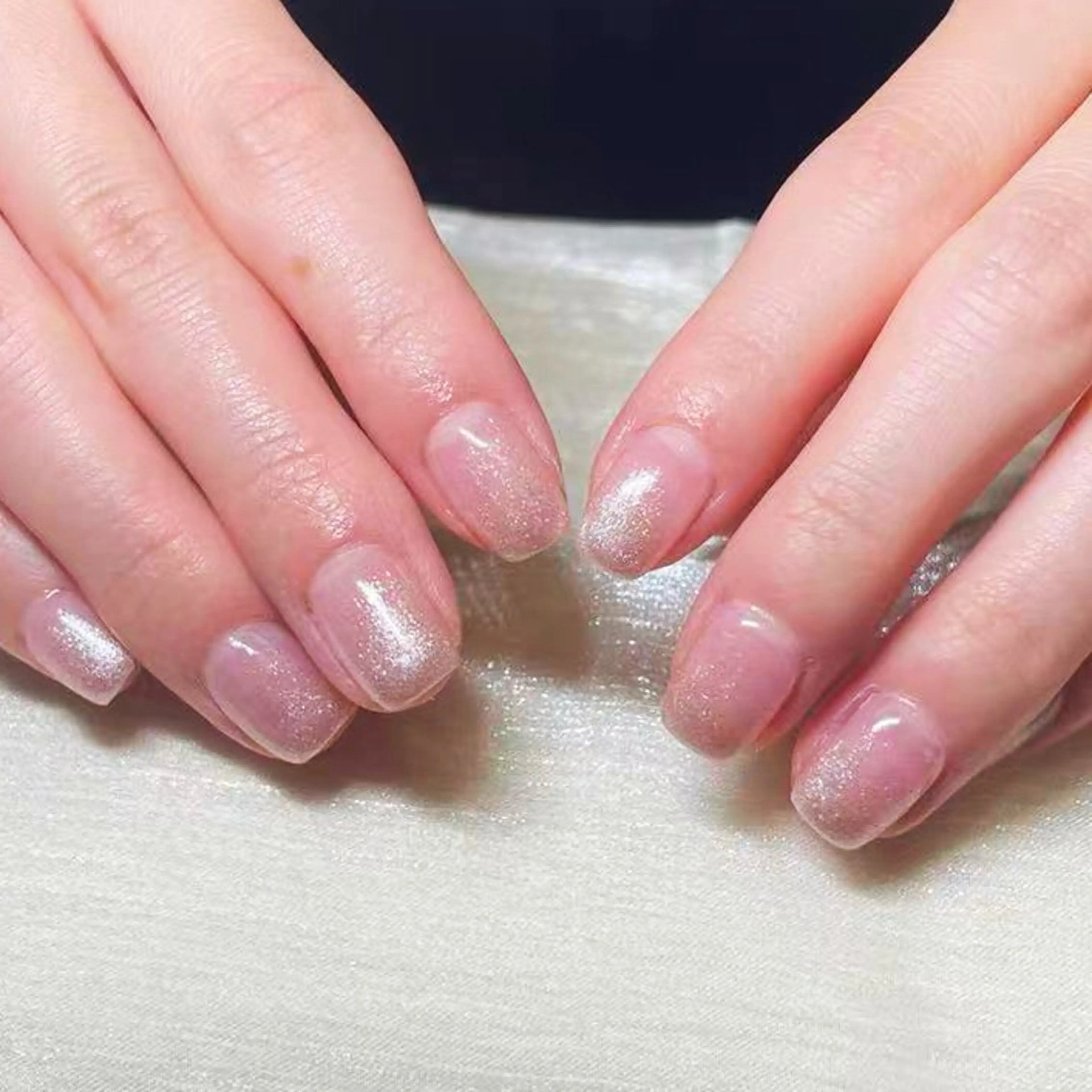 ネイル オーロラネイル チークネイル クリアネイル ジェルネイル キラキラネイル DEMAIN- 🌸のネイルデザイン