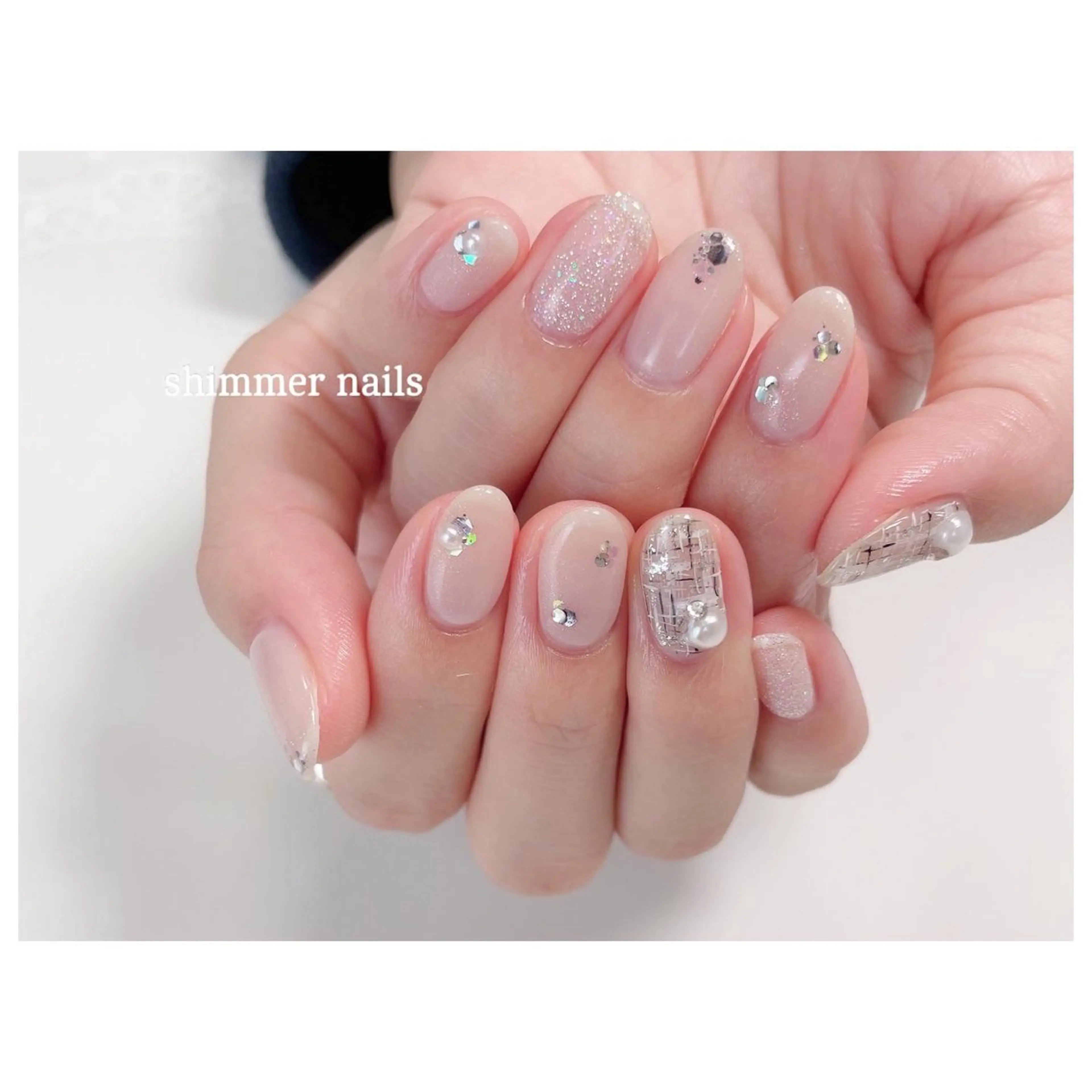 ネイル ツイードネイル shimmer nailsのネイルデザイン
