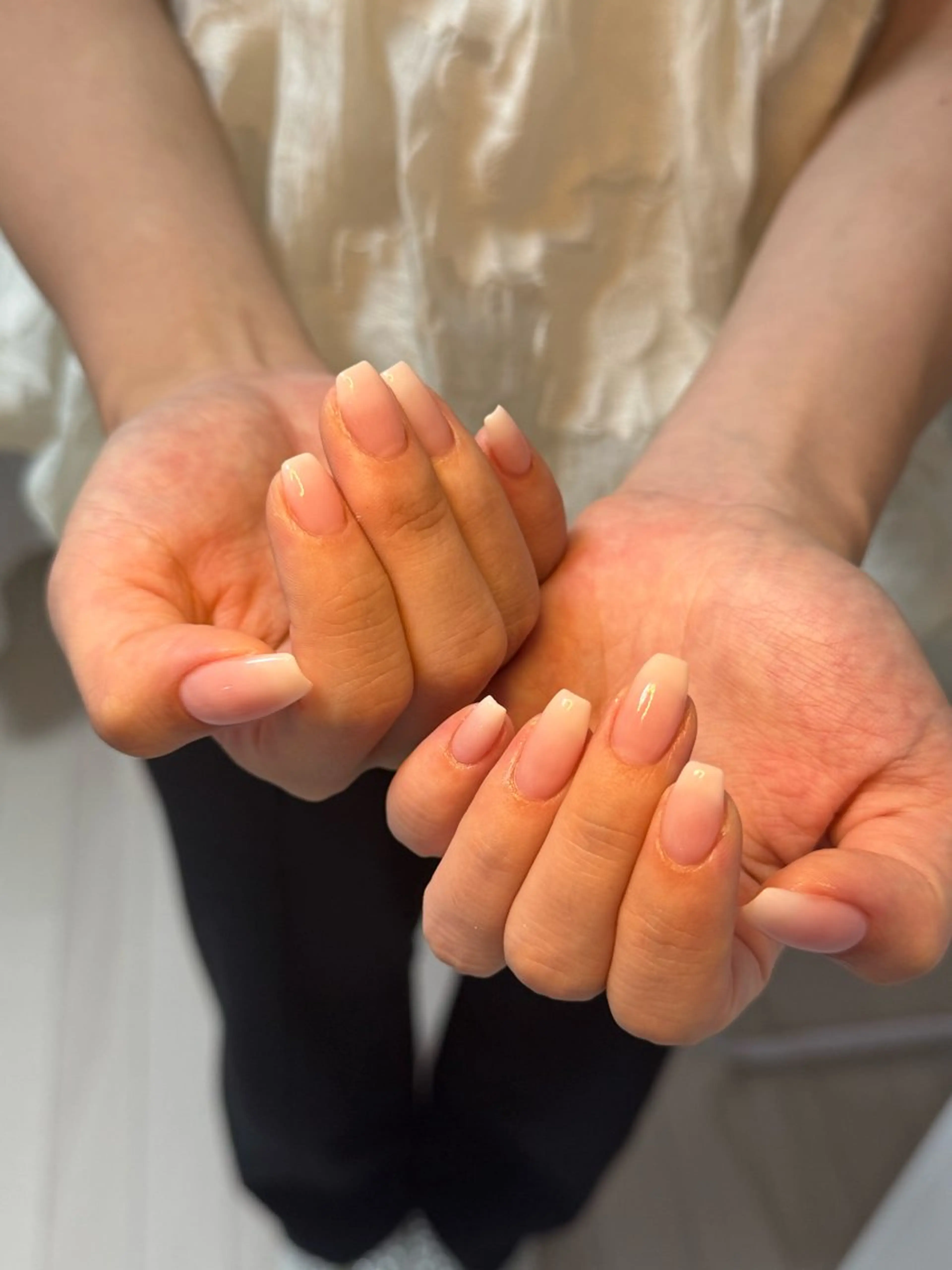ネイル アートネイル オーロラネイル チークネイル フレンチネイル ガラスフレンチ ハンドネイル 🎀🎀YooLi Nail Salonのネイルデザイン
