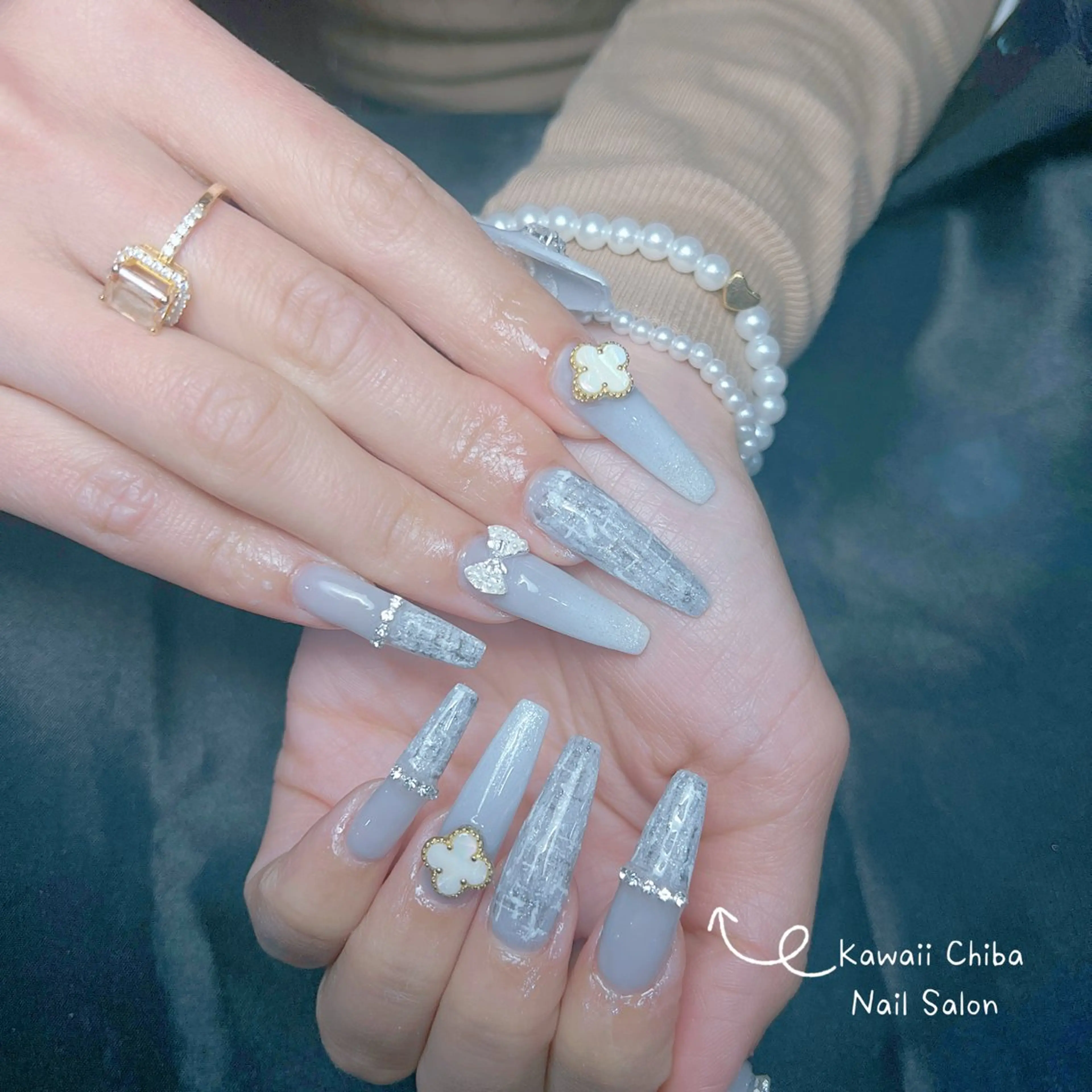 ネイル アートネイル ジェルネイル ガーリー ハート キラキラネイル Kawaii _Nailのネイルデザイン