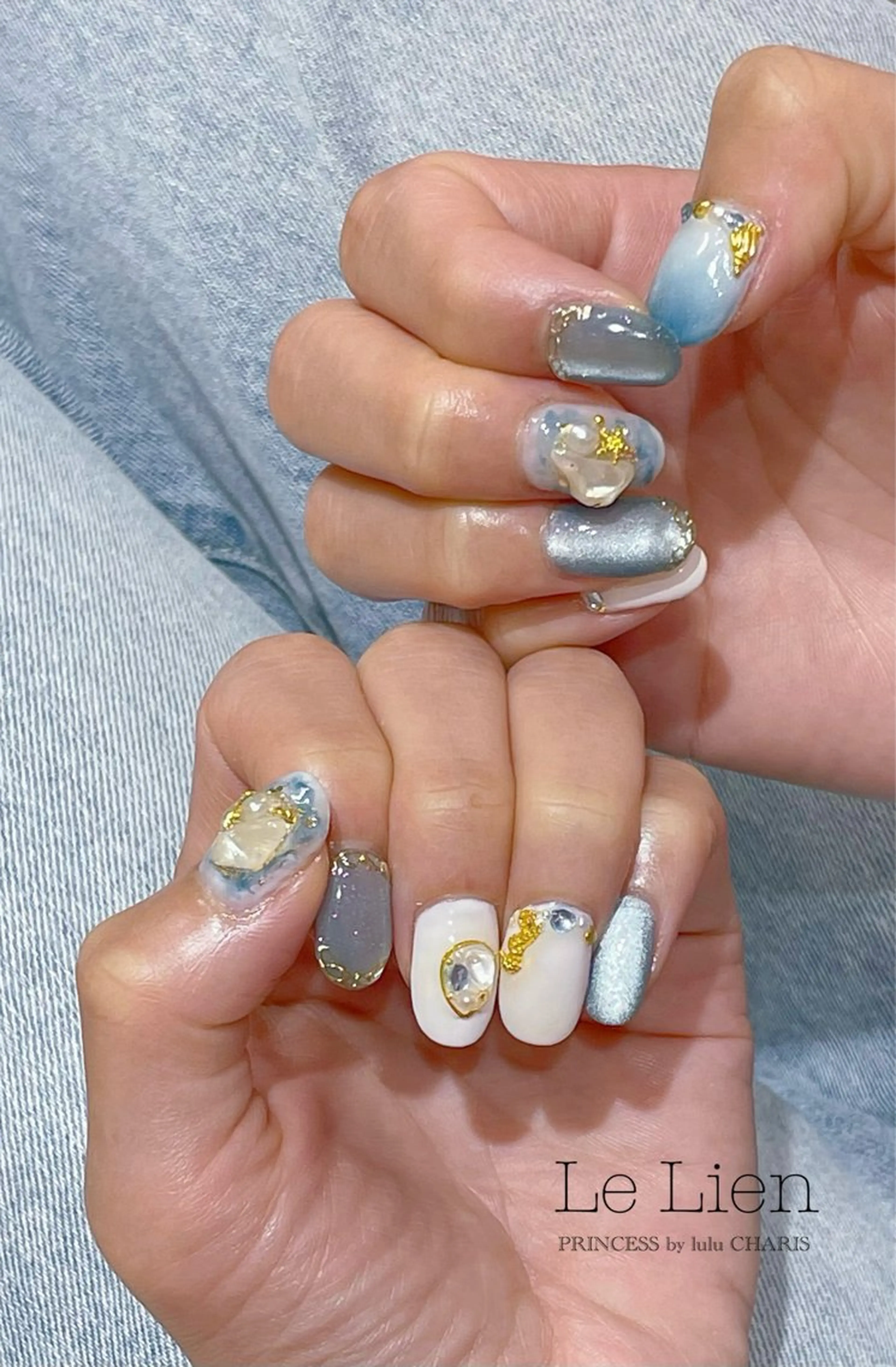 ネイル 持ち込み ハンドネイル PRINCESS by lulu CHARIS所属・Le Lien nail💎chieのネイルデザイン