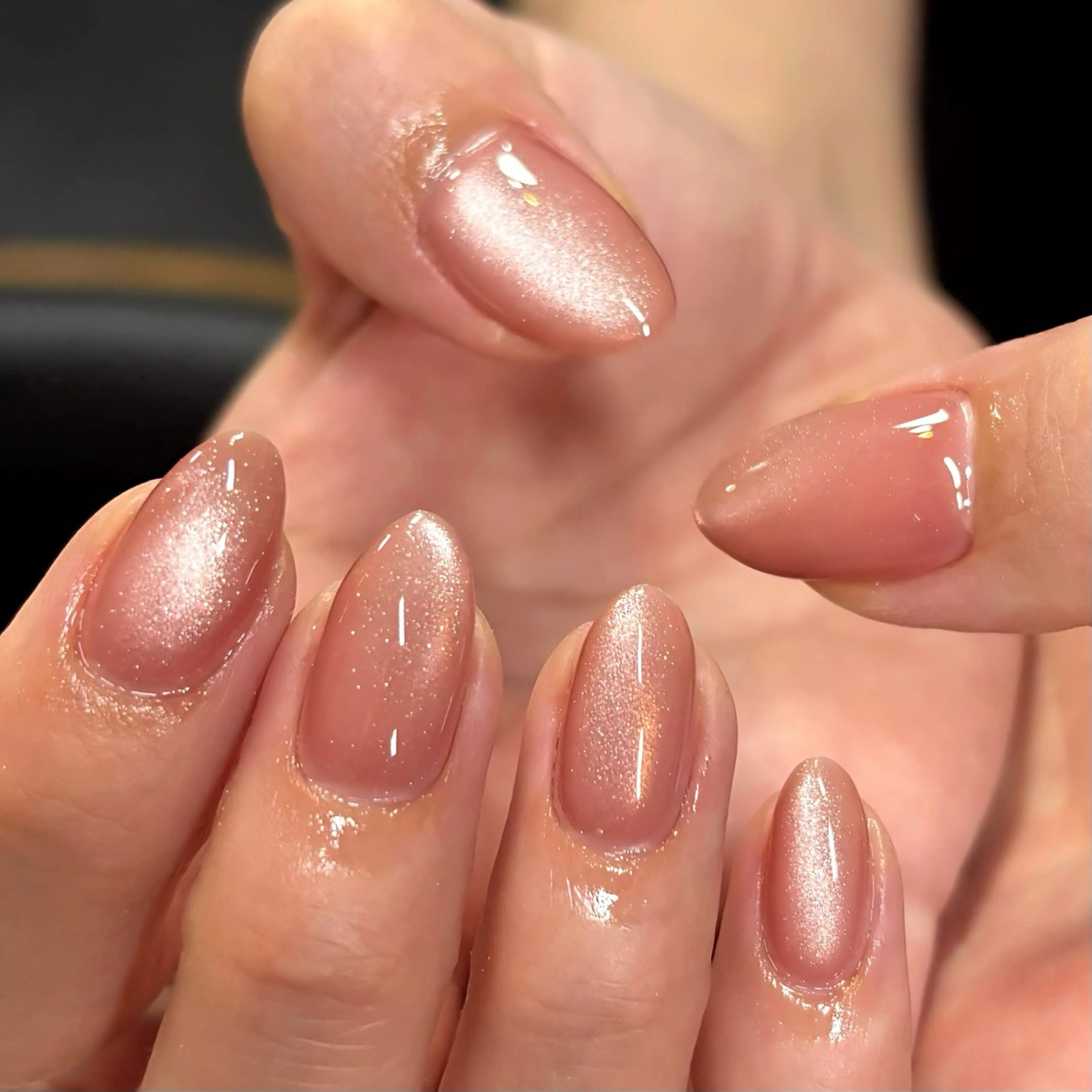 ネイル マグネットネイル ネイビー オフィスネイル ワンカラーネイル 夏ネイル ハンドネイル ハンドケア 🫧OPELIA NAIL渋谷🫧のネイルデザイン