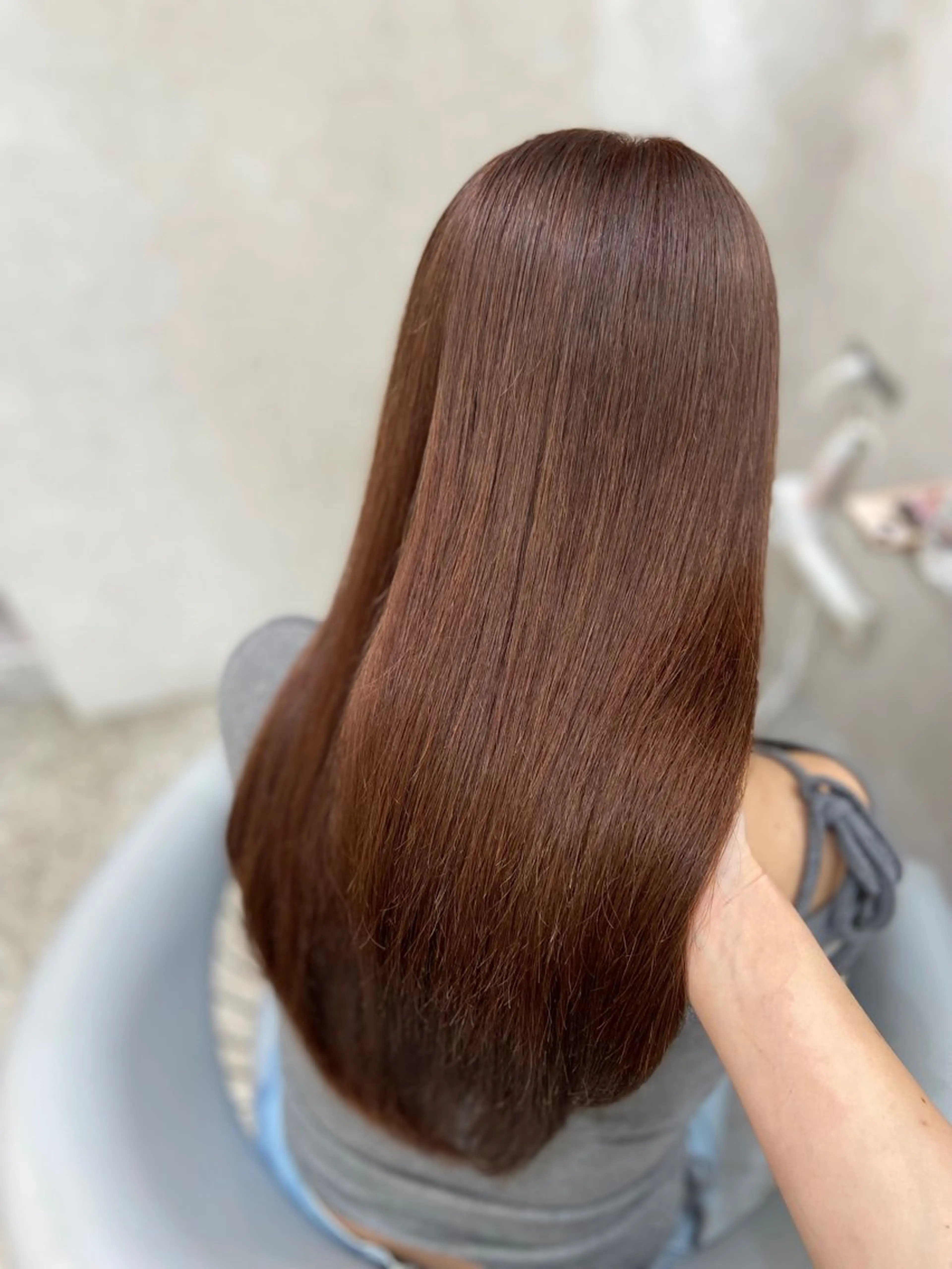 ロング カラー カット ヘアカラー トリートメント 新宿/韓国ヘア 中明度カラー/かやのヘアスタイル