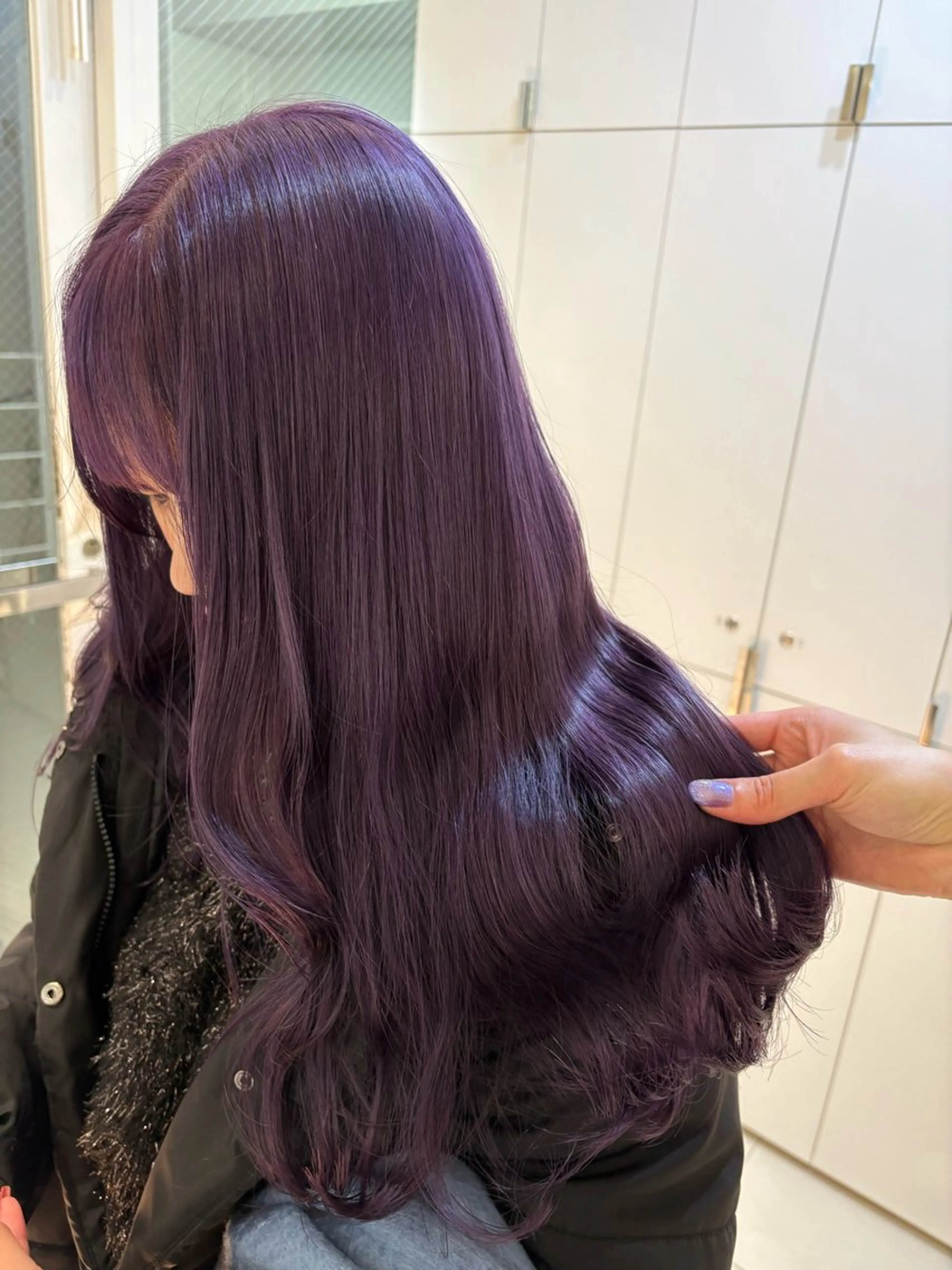 ロング カラー ヘアアレンジ ラベンダーカラー 《暖色/韓国レイヤー 》🇰🇷桑原ユキネのヘアスタイル