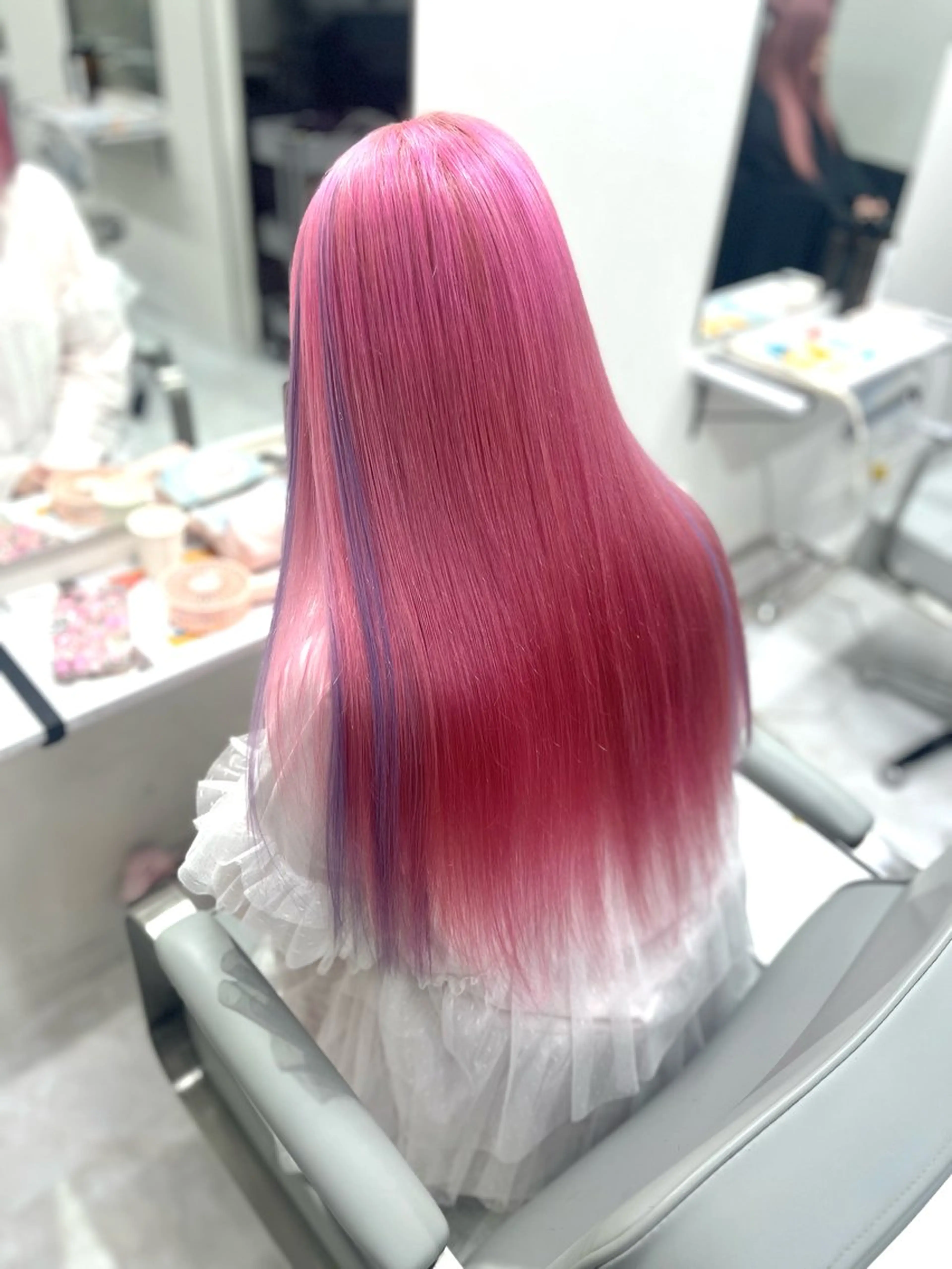 セミロング カラー ヘアアレンジ カット ヘアカラー トリートメント ヘアセット 🫧ハイトーン♡ ヘアメ/yuzu🫧のヘアスタイル