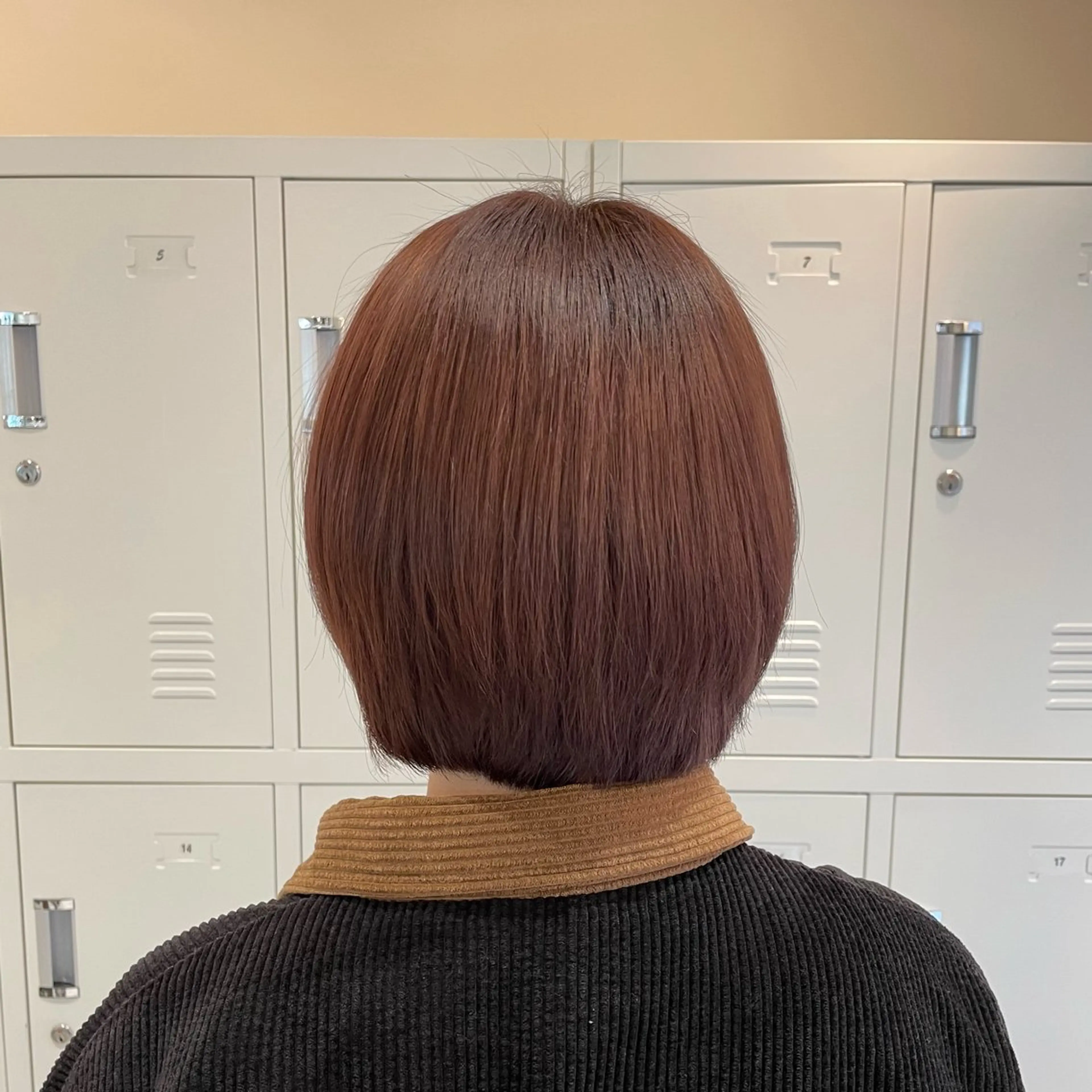 ミディアム オレンジブラウン ヘアカラー キャパ茅ヶ崎 みつほのマツエク・マツパデザイン