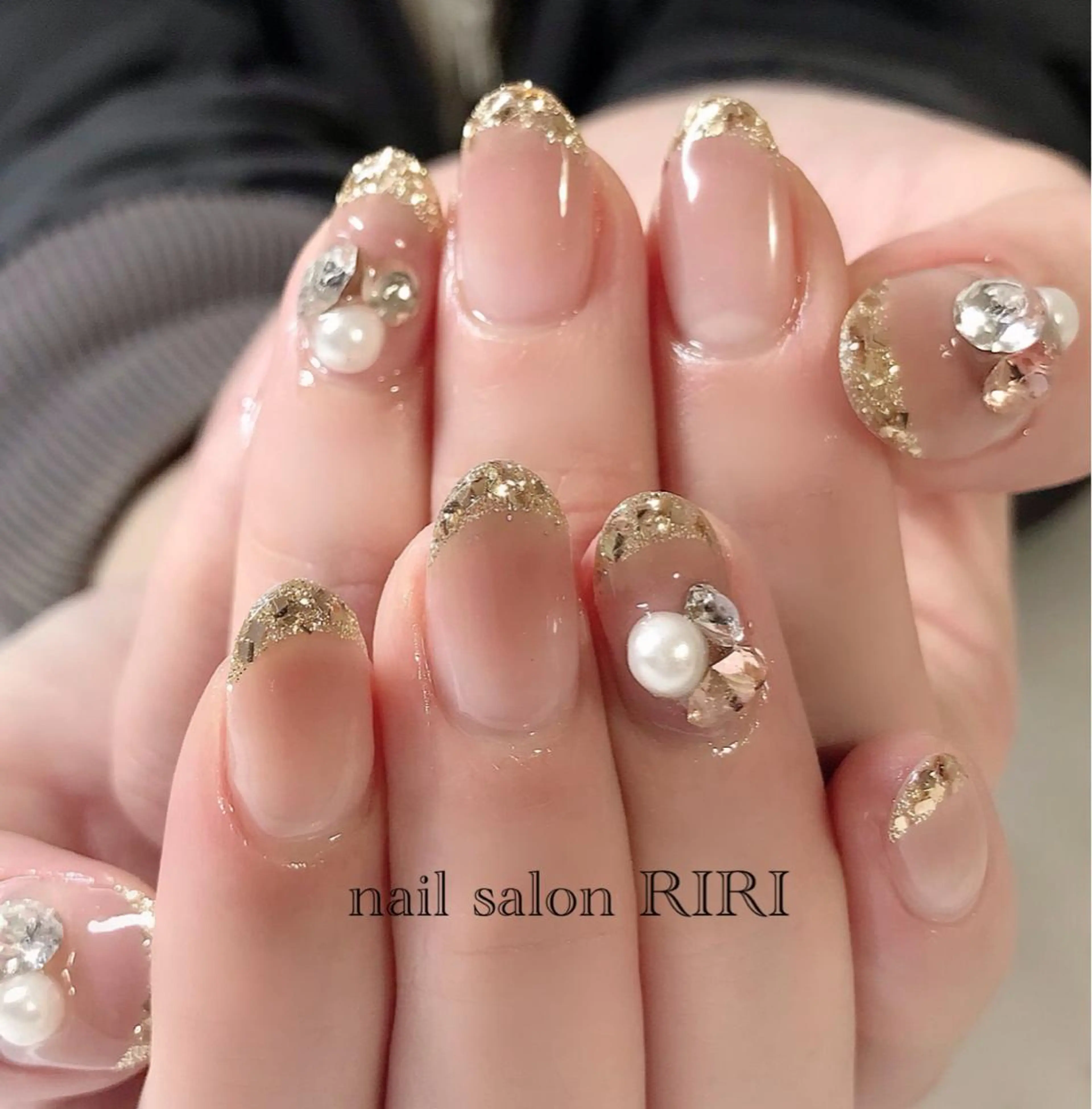 ネイル フレンチネイル ガラスフレンチ private  nail  salon RIRI所属・RIRI リリのネイルデザイン
