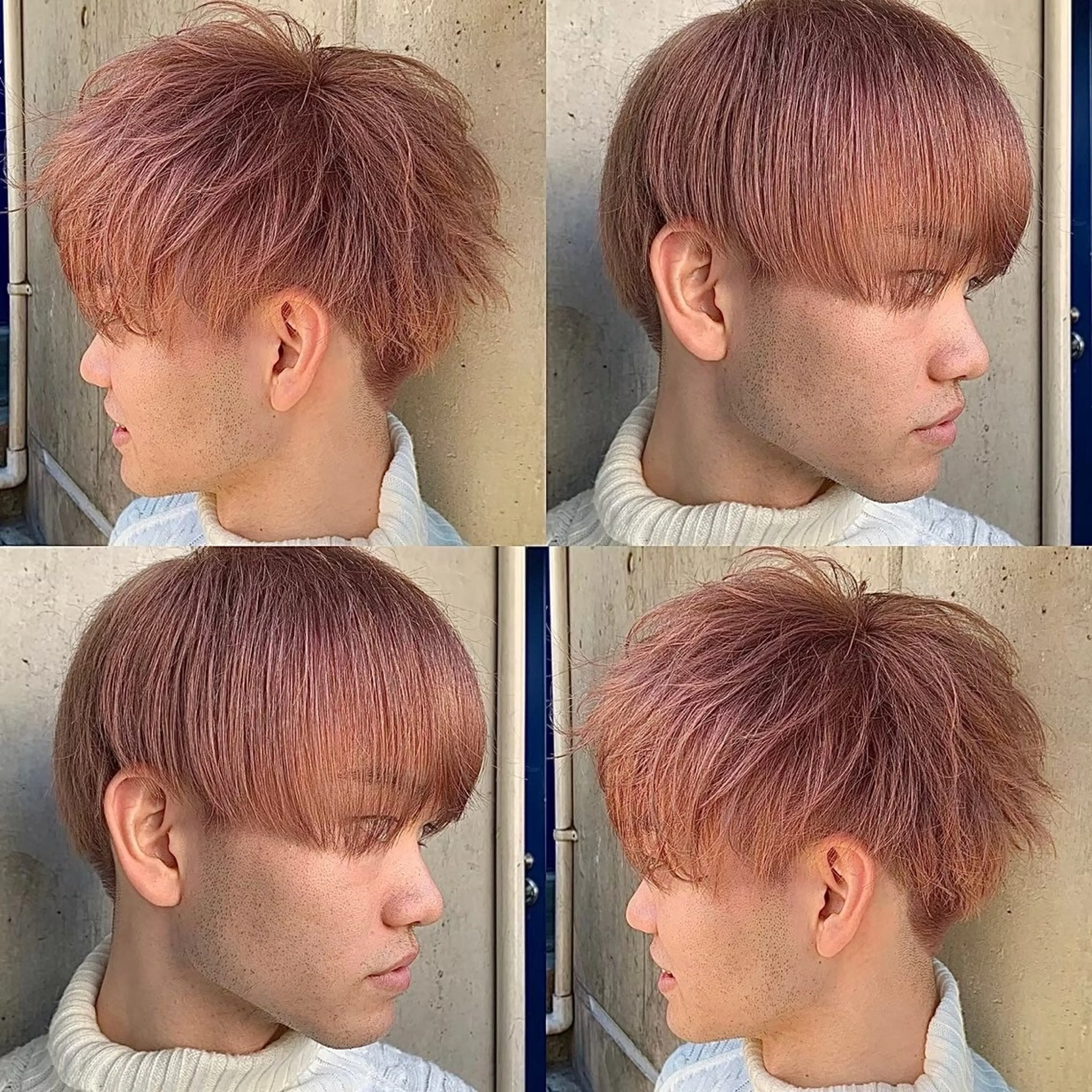 ショート カラー メンズ メンズブリーチ センターパート メンズハイトーン メンズ韓国風 ブリーチ Lay/カラーリスト Myuukaのヘアスタイル