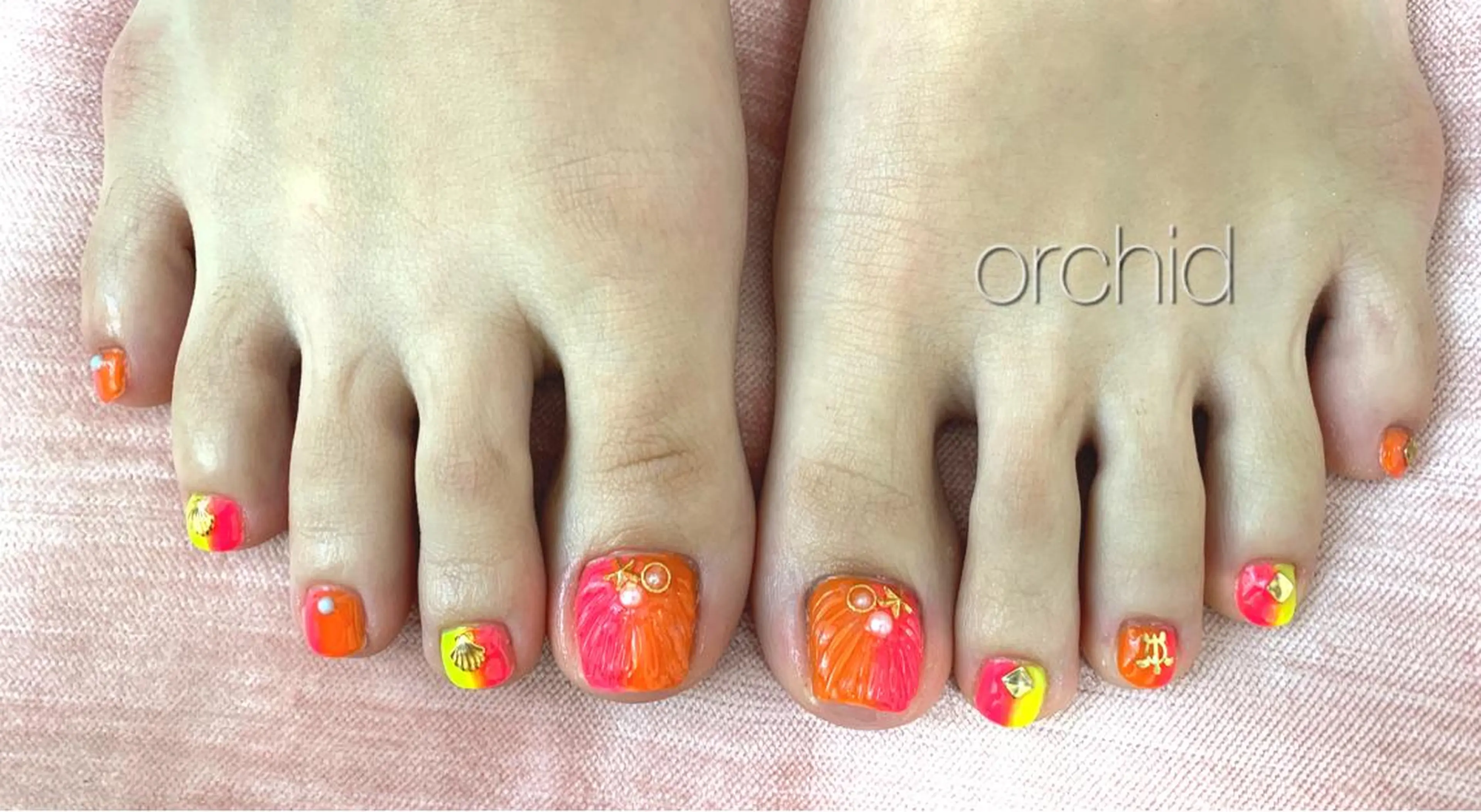 ネイル フットネイル orchid ♡オーキッドのネイルデザイン
