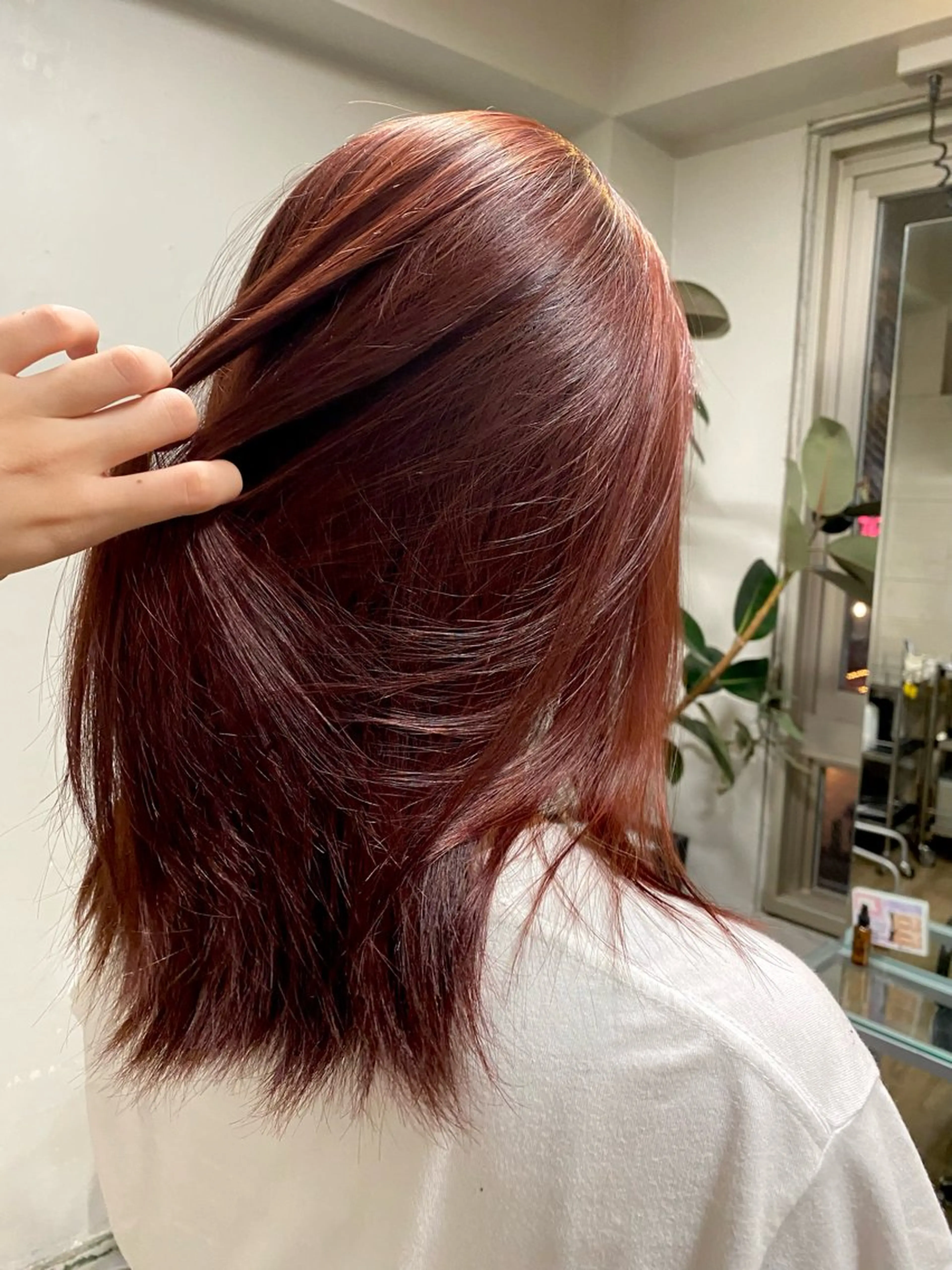 カラー ブリーチ ヘアカラー トリートメント や ぎ /神戸美容室 /顔まわりレイヤーのヘアスタイル
