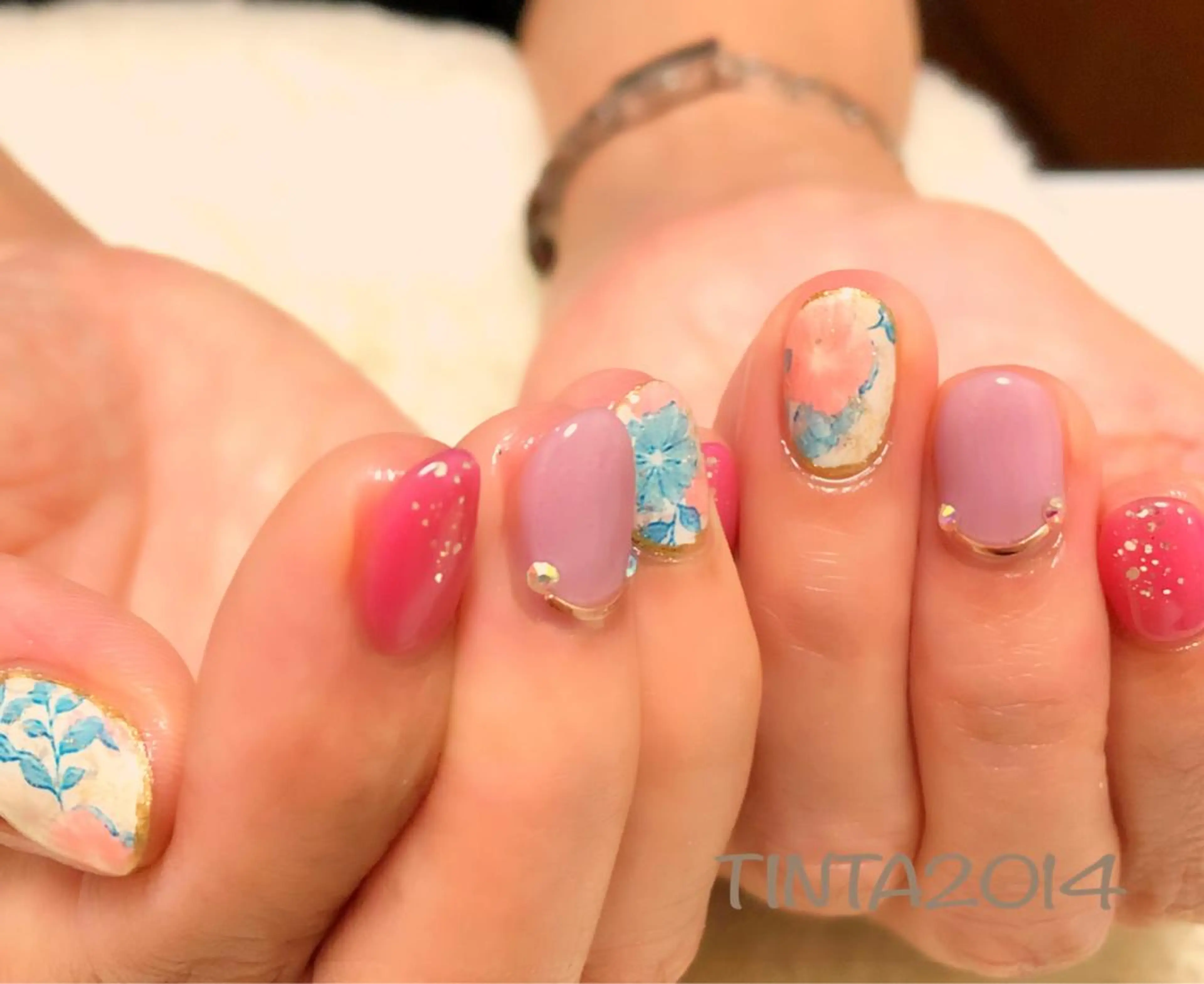 ネイル ピンク ネイルサロン ティンタ所属・馬場 典子のネイルデザイン