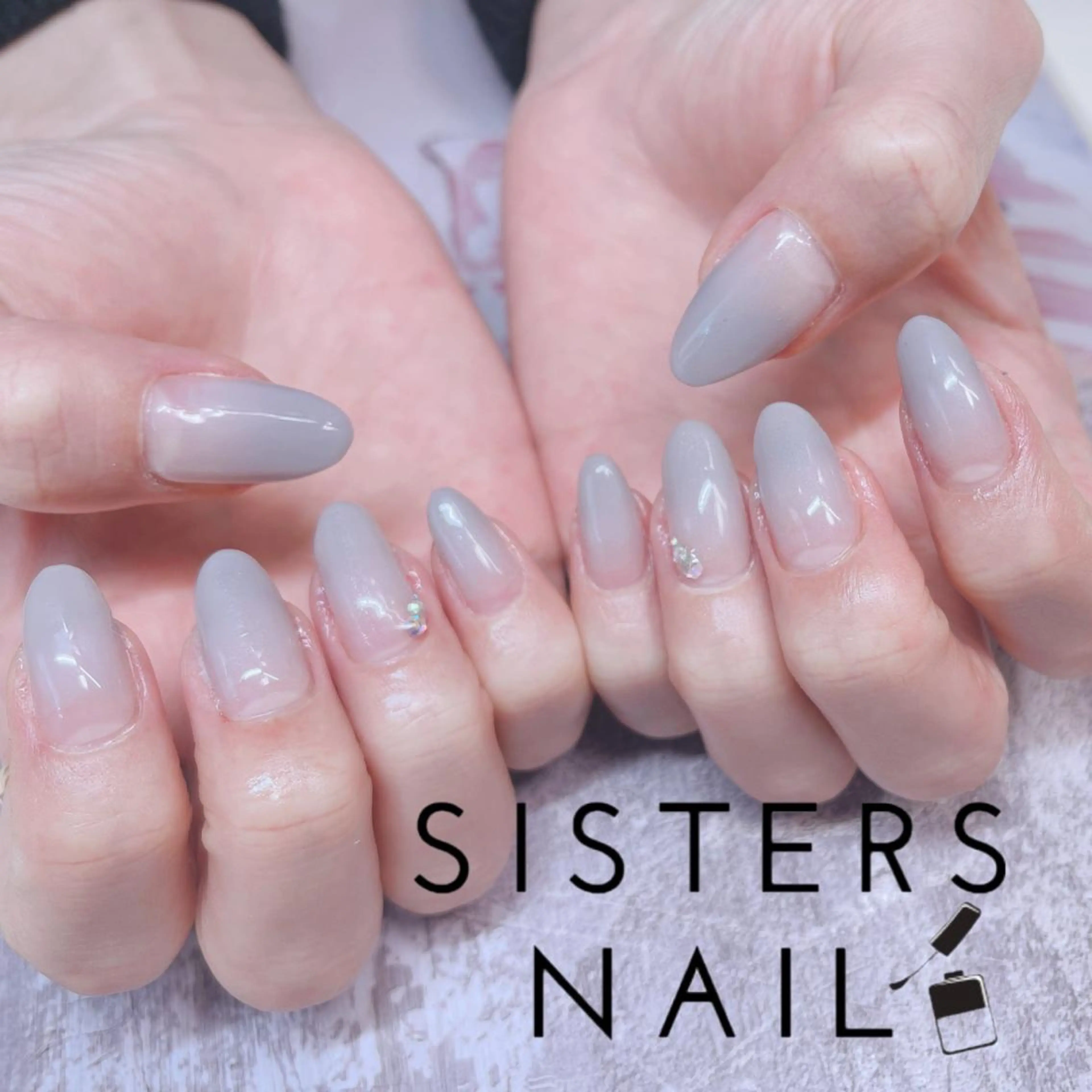 ネイル アートネイル グラデーション オフィスネイル シンプルネイル 冬ネイル sisters nail.fのネイルデザイン