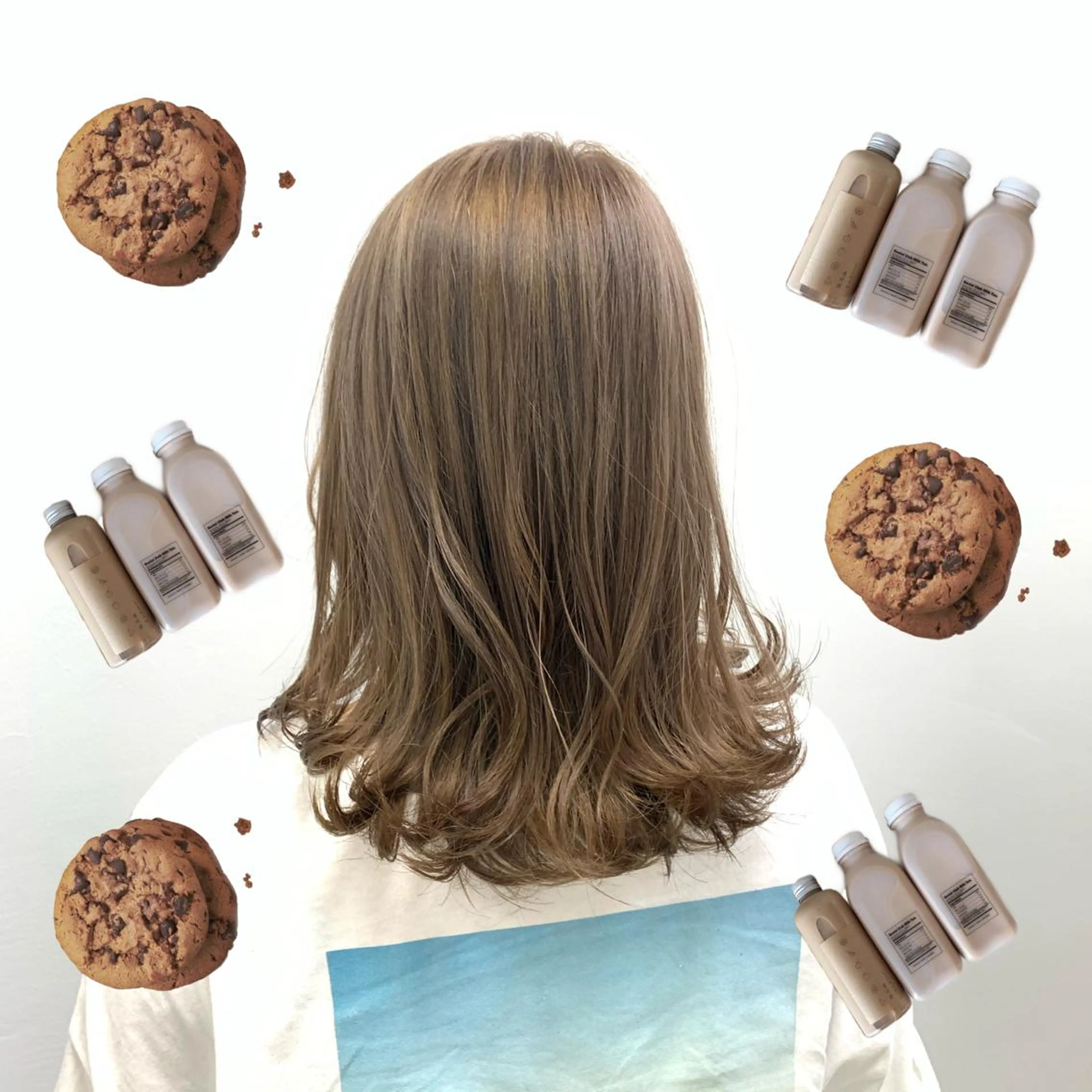 ミディアム カラー パーマ ヘアアレンジ 🩶透髪×モテ髪🩶 池袋SHE🏹🩶のヘアスタイル