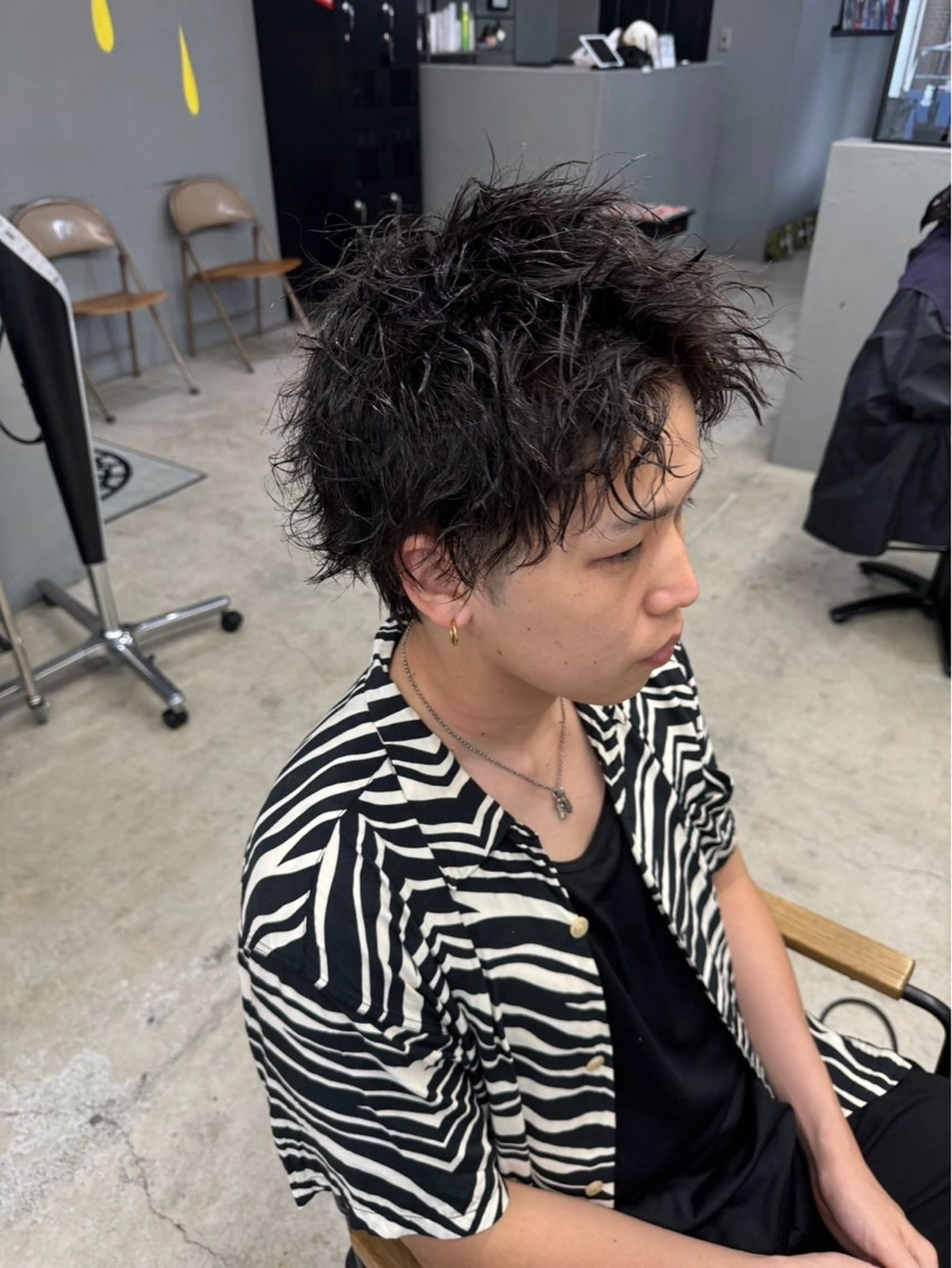 ショート パーマ メンズ カット パーマ メンズ専門サロン wokeのヘアスタイル