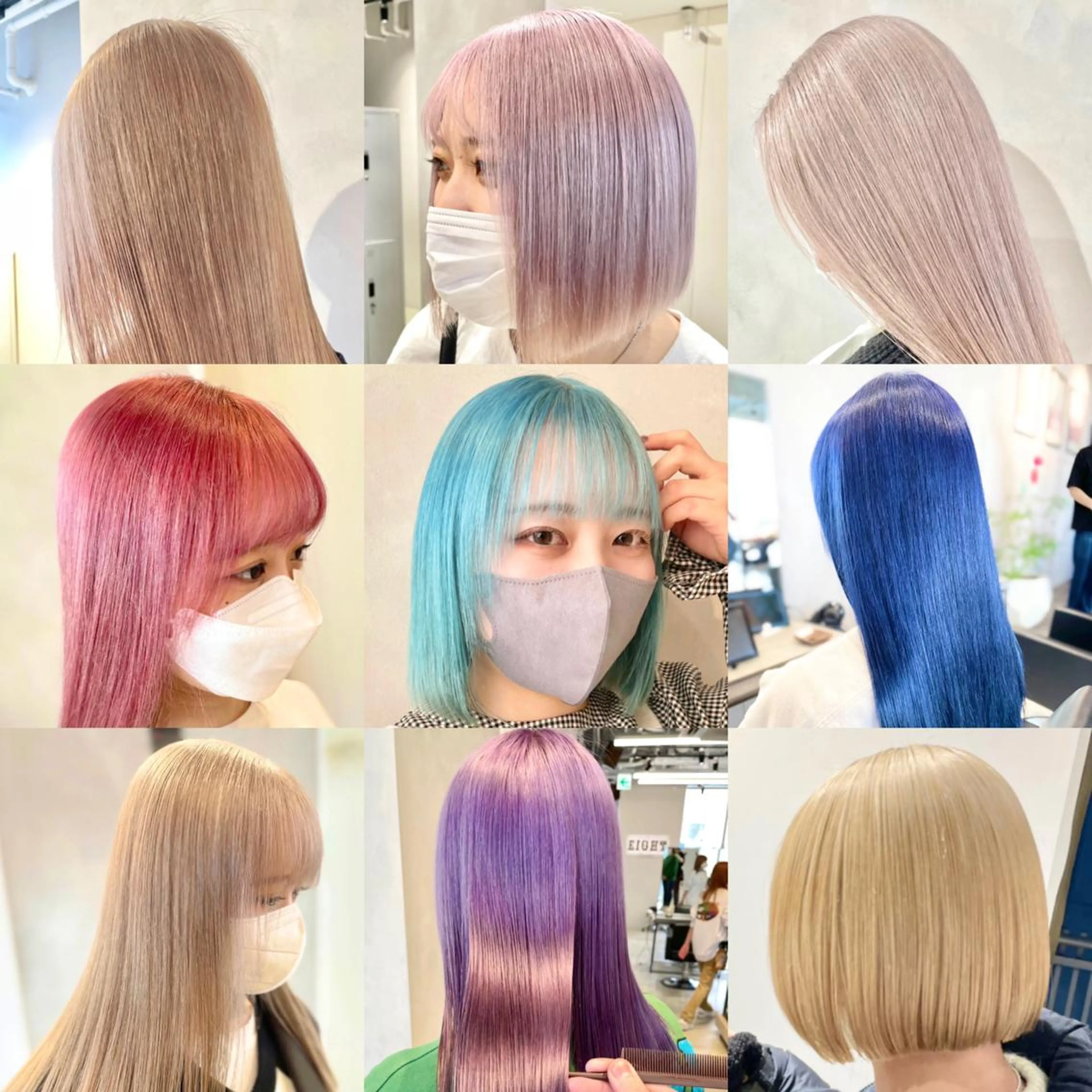 ミディアム カラー ベージュカラー ミルクティーベージュ meme原宿所属・ブロンド・ハイトーン ／遠藤将太のヘアスタイル