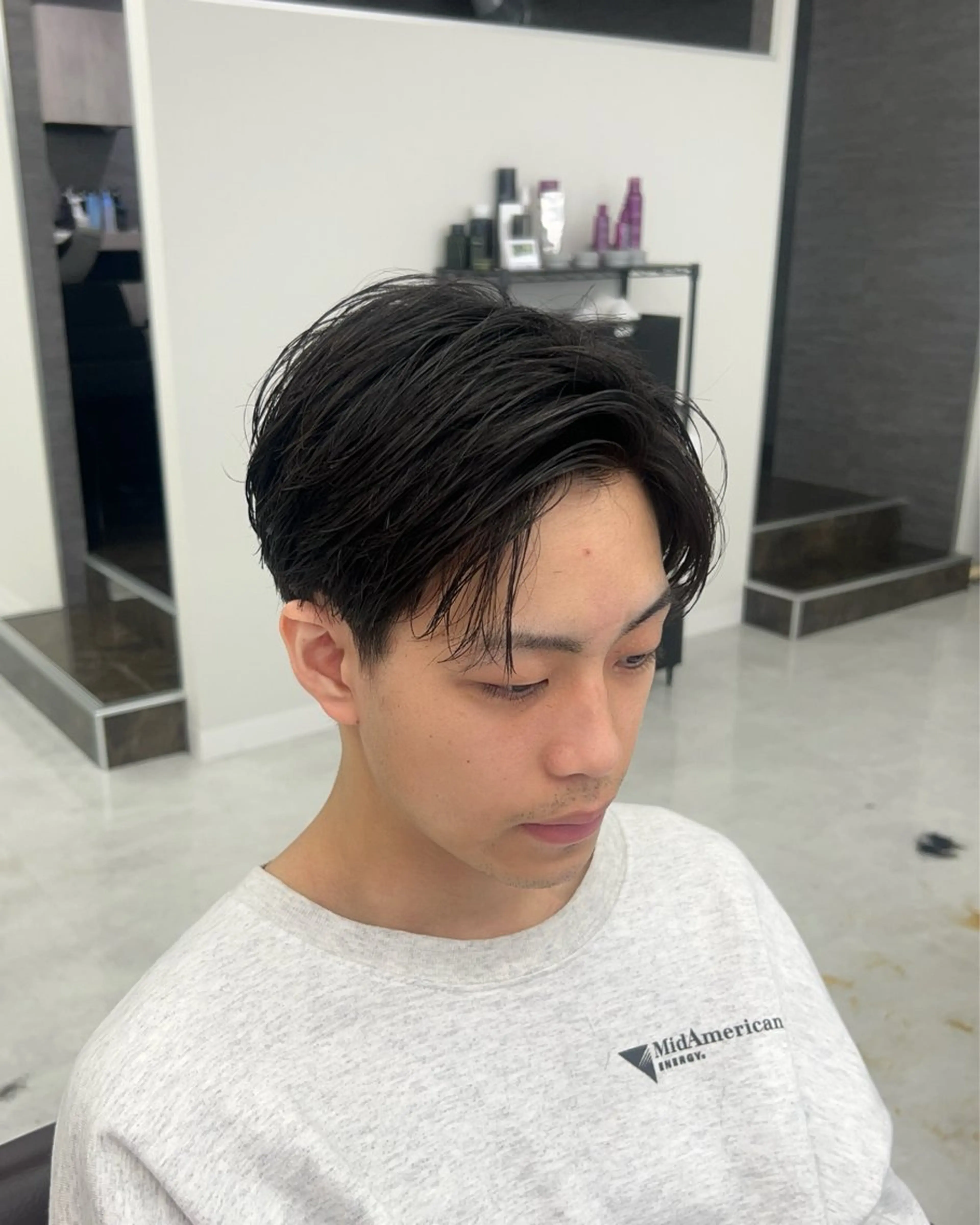 パーマ メンズ カット トリートメント ヘアセット シャドウパーマ/ メンズ/KENTAのヘアスタイル