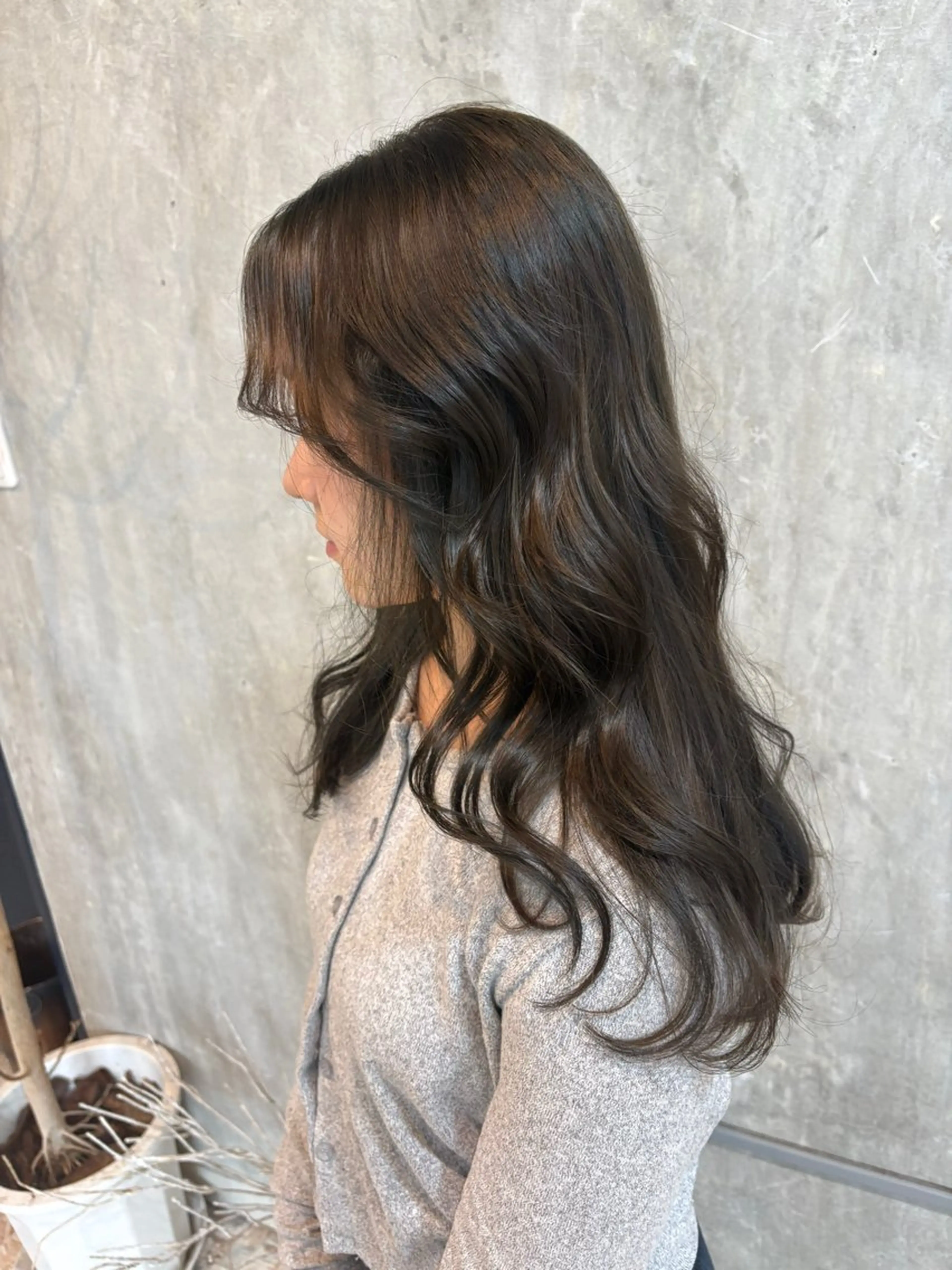 ミディアム カラー グレージュ カット ヘアカラー botan🪷☆*。 レ ナのヘアスタイル