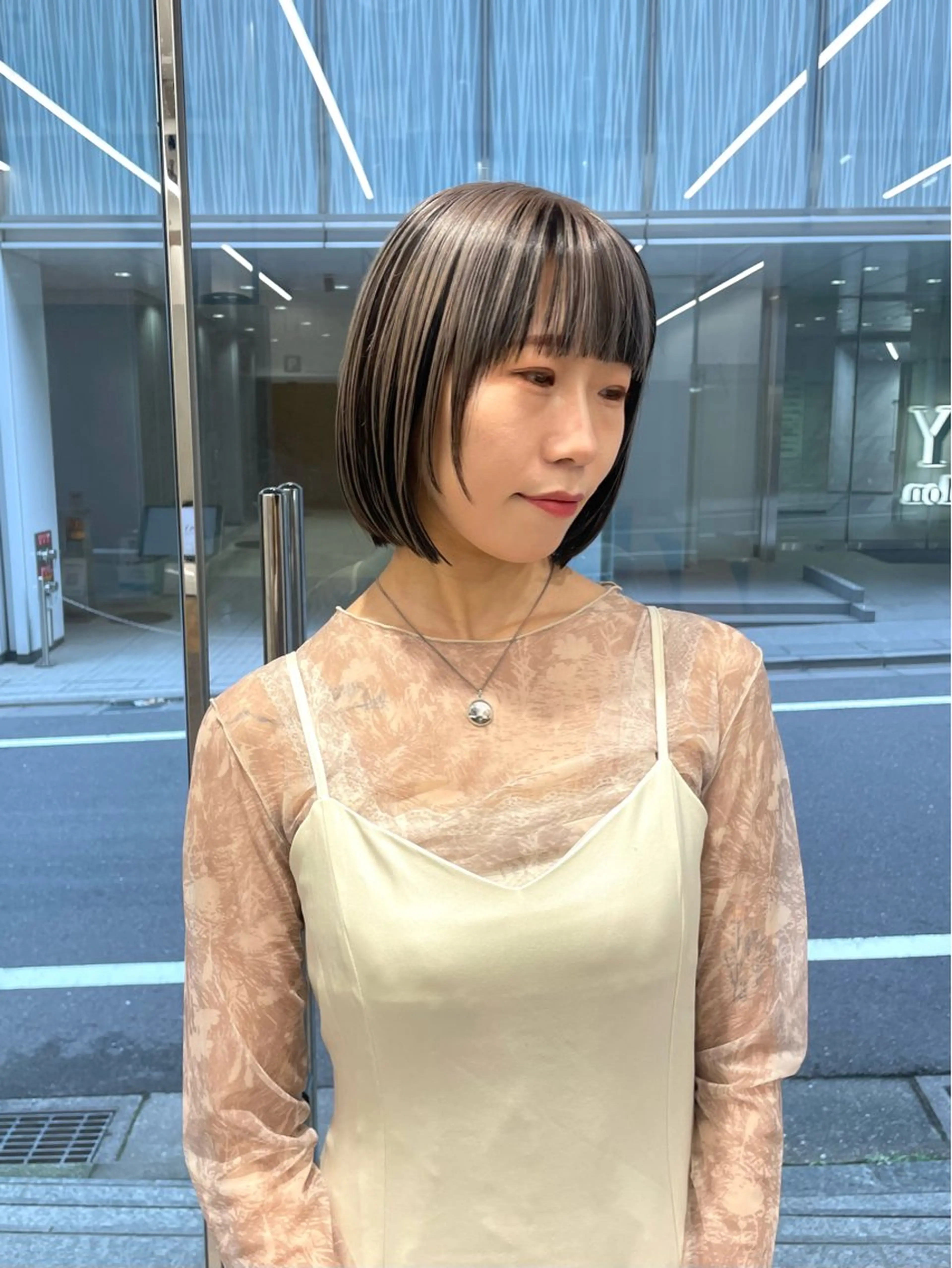 ショート カラー ヘアカラー トリートメント ボブ・レイヤーカット TAIGAのヘアスタイル