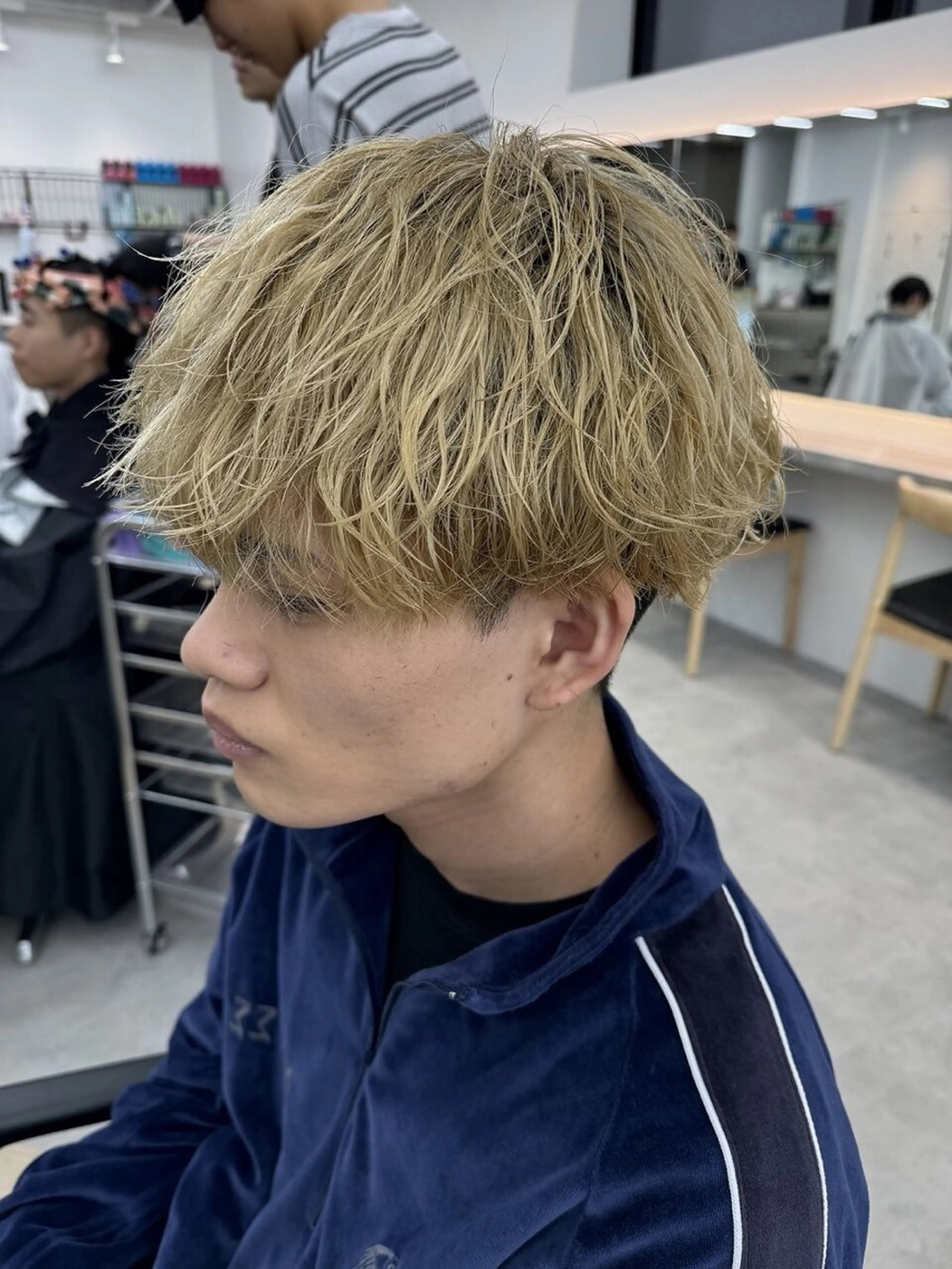 カラー パーマ メンズ 🌀メンズパーマ🌀 波巻き/馬渕叶悟🦔のヘアスタイル