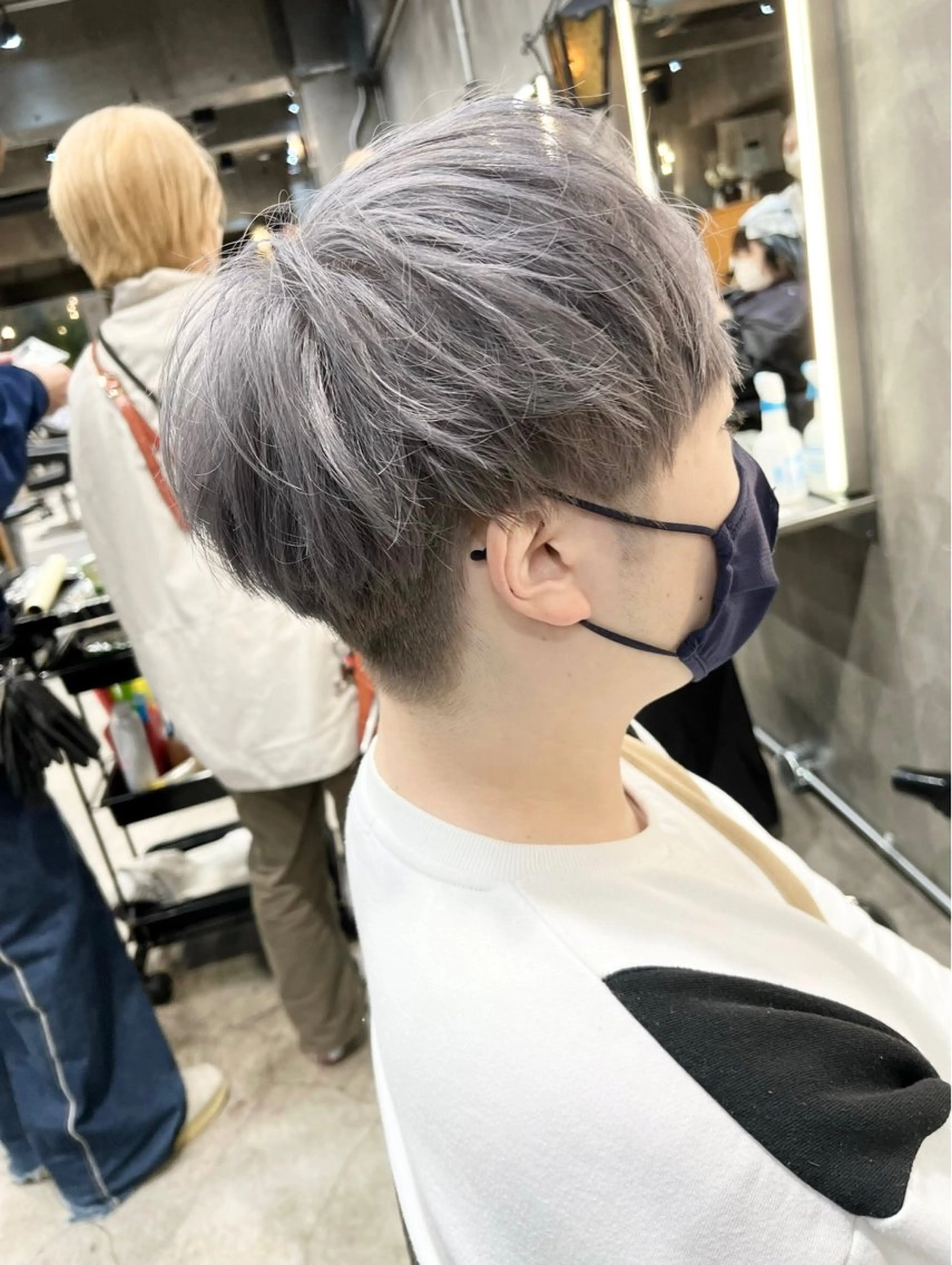 カラー メンズ メンズブリーチ ブリーチ ダブルカラー シルバー ホワイトシルバー ヘアカラー GO TODAY 原宿本店所属・🎁丁寧なカウン セリング/DAIKIのヘアスタイル