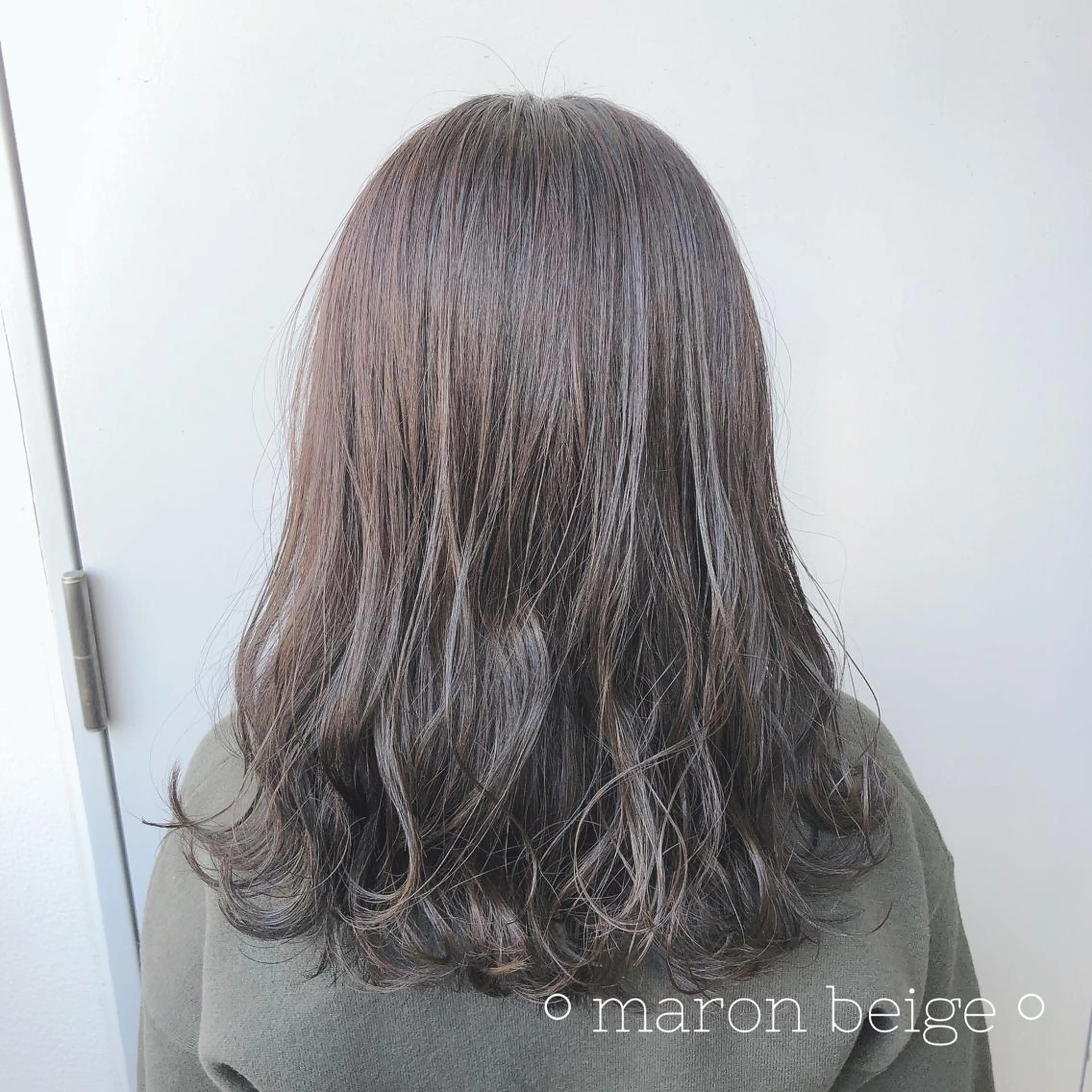 ミディアム カラー パーマ ヘアアレンジ メンズ ネイル マツエク・マツパ Rene'所属・透明感カラー yuriのヘアスタイル