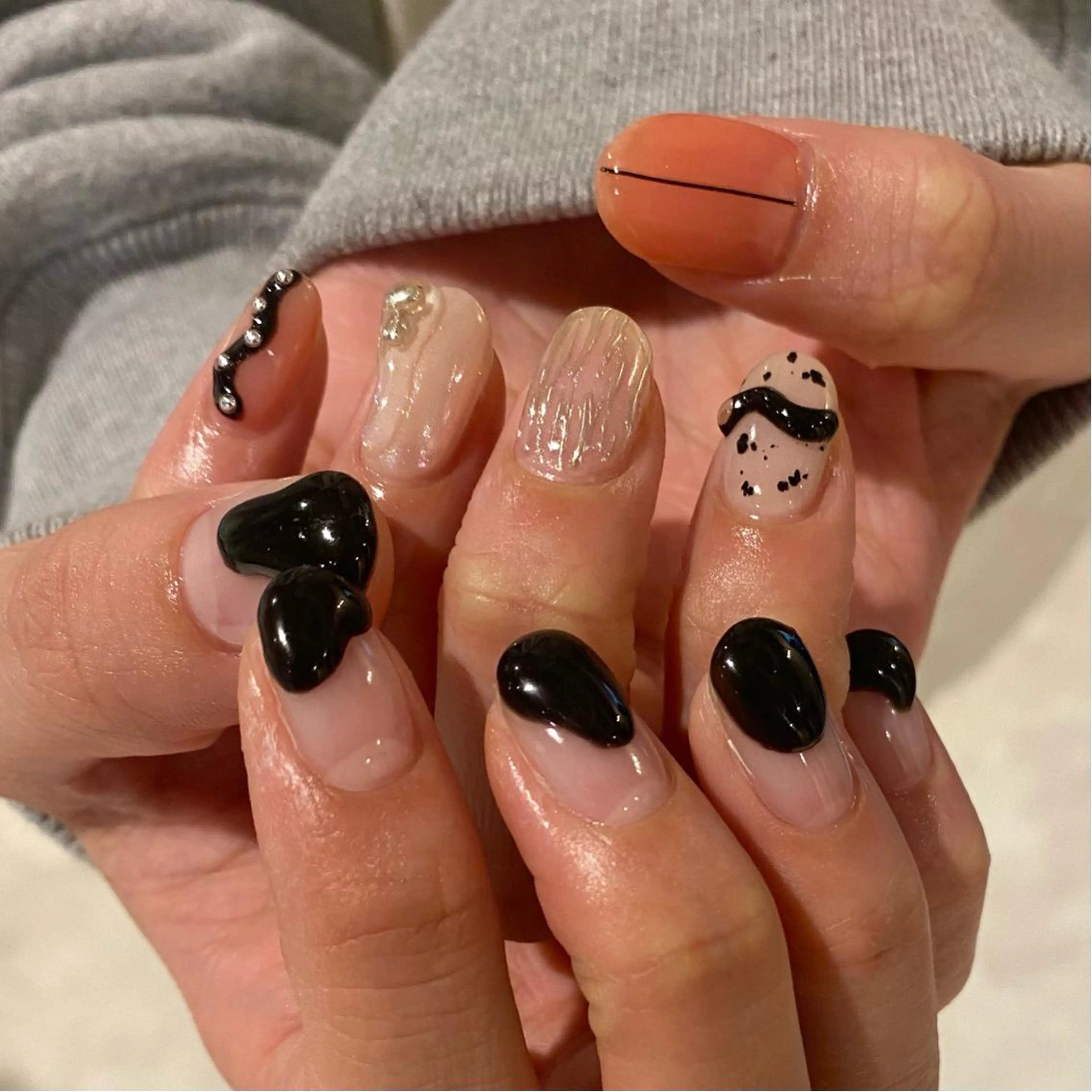 ネイル ニュアンスネイル ハンドネイル RINO AMANE nailのネイルデザイン
