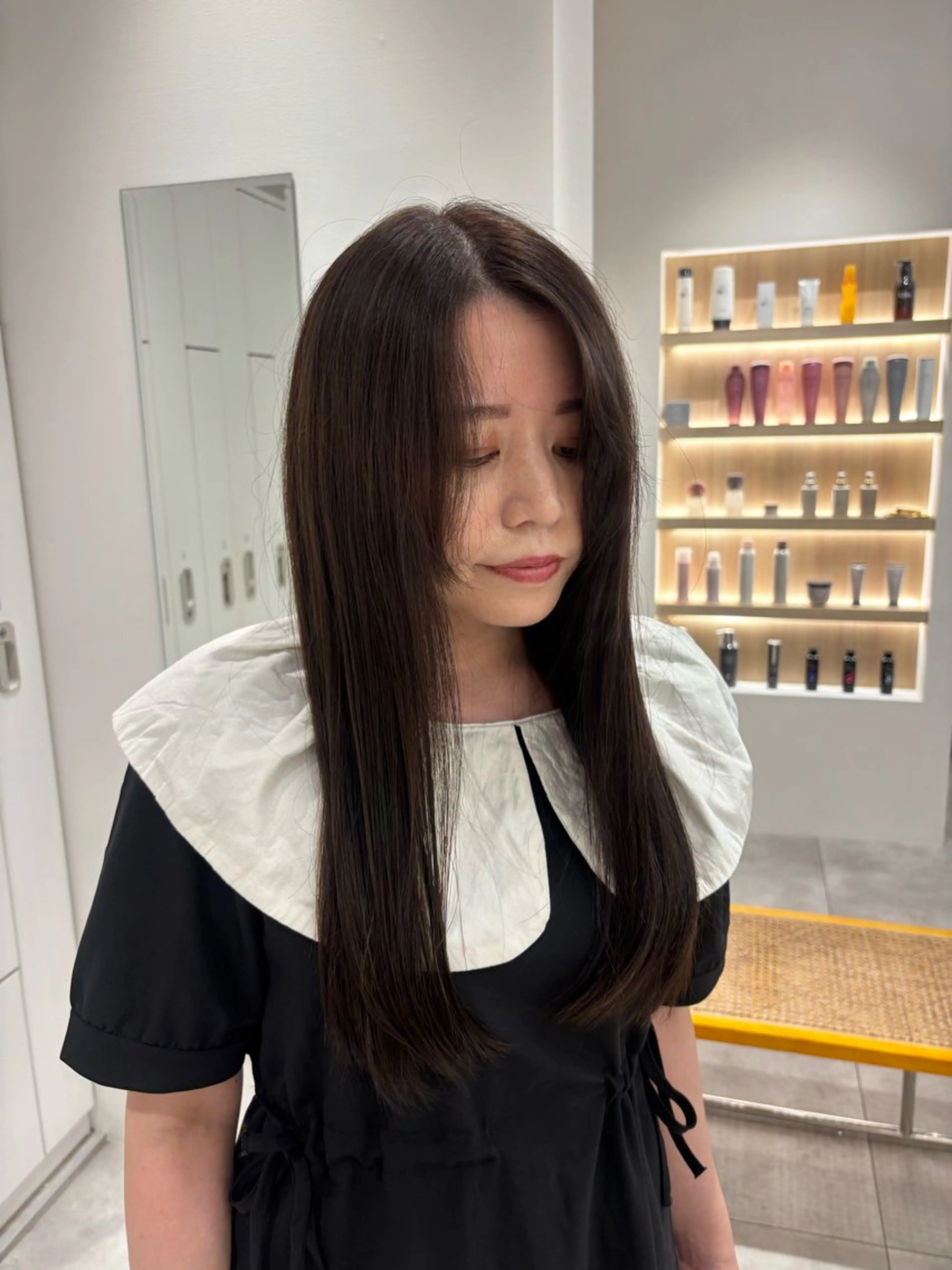 セミロング ヘアカラー unam透明感カラー 🍀_そら🪽のヘアスタイル