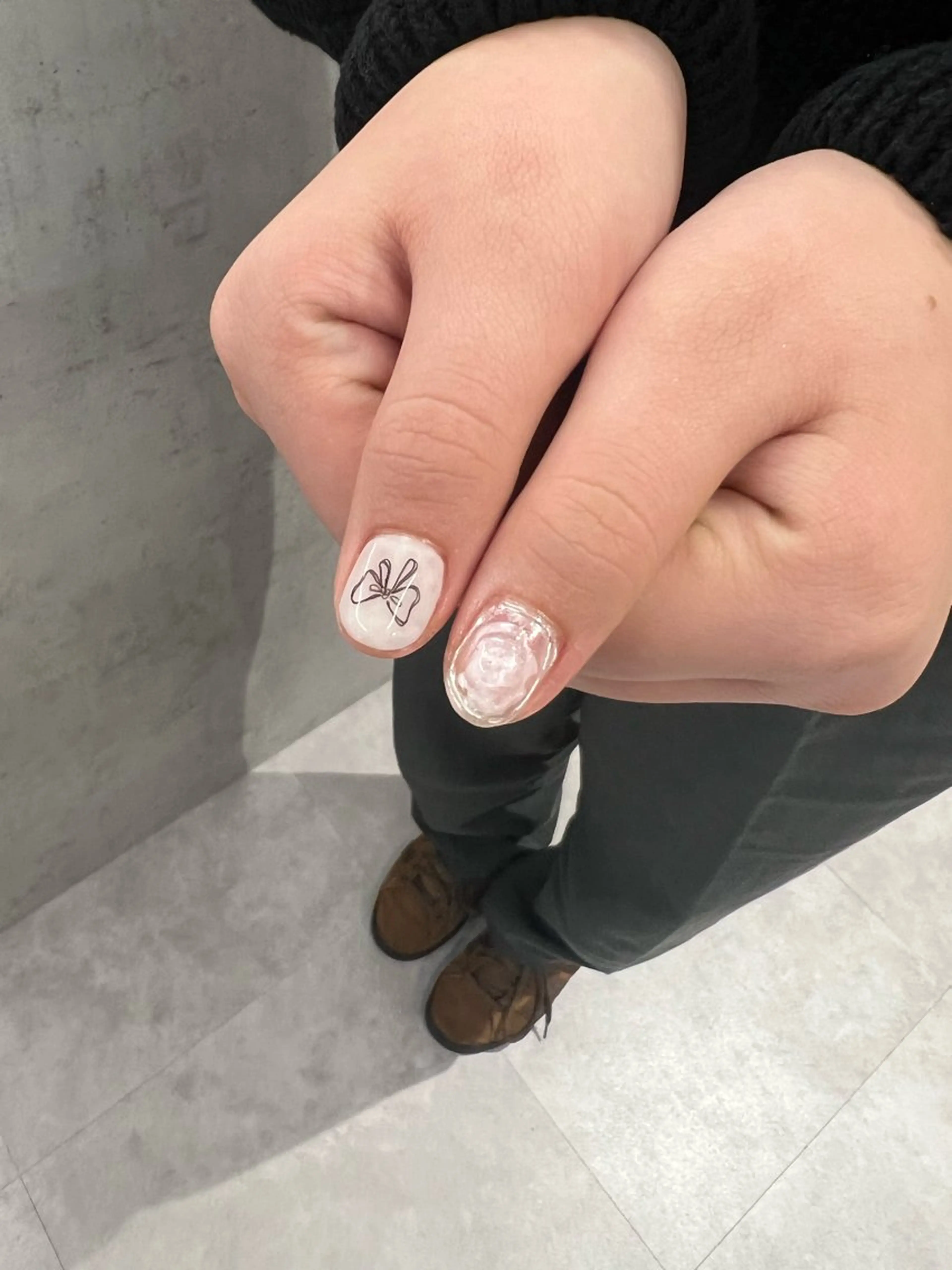 ネイル ぷっくりネイル ハンドネイル ハンドケア Bana_ Nailのネイルデザイン
