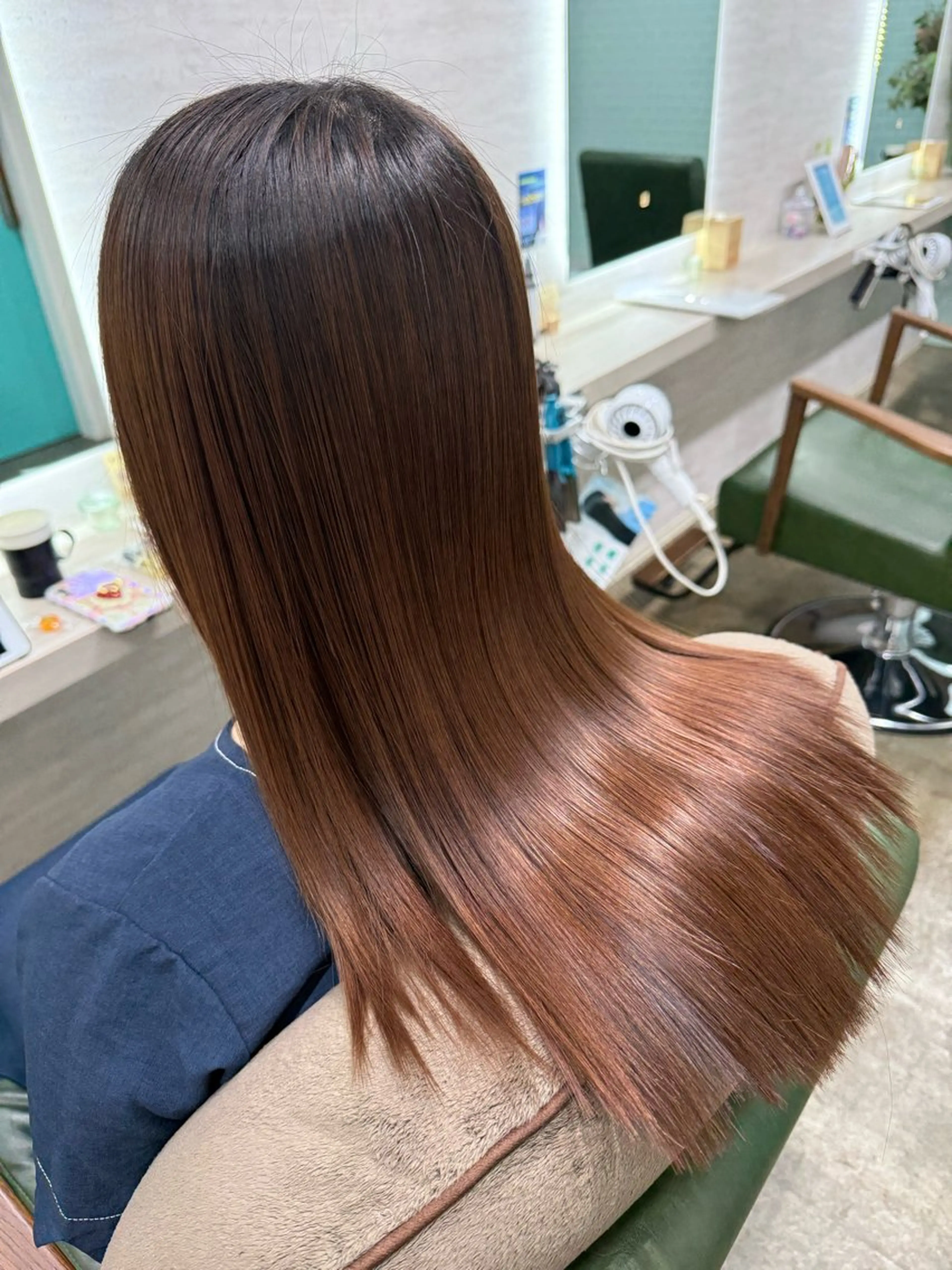 ロング カラー ハイライトカラー ボブ ハイライト 髪質改善 縮毛矯正 ヘアカラー トリートメント 🕊髪質改善縮毛矯正 /艶髪/関内🕊あべのヘアスタイル