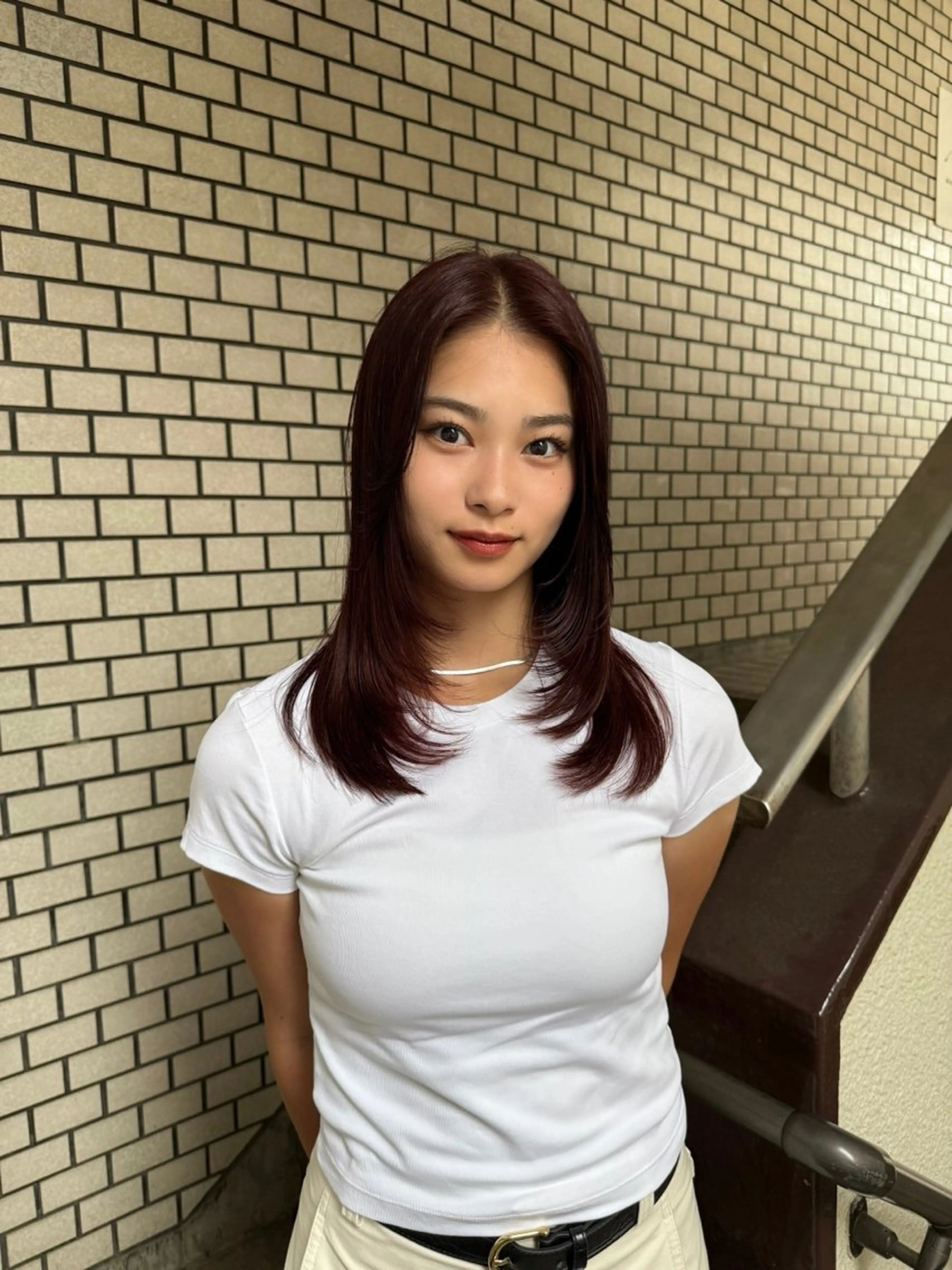 ミディアム カット ヘアカラー トリートメント まろやか透明感カラー ♡MANAのヘアスタイル