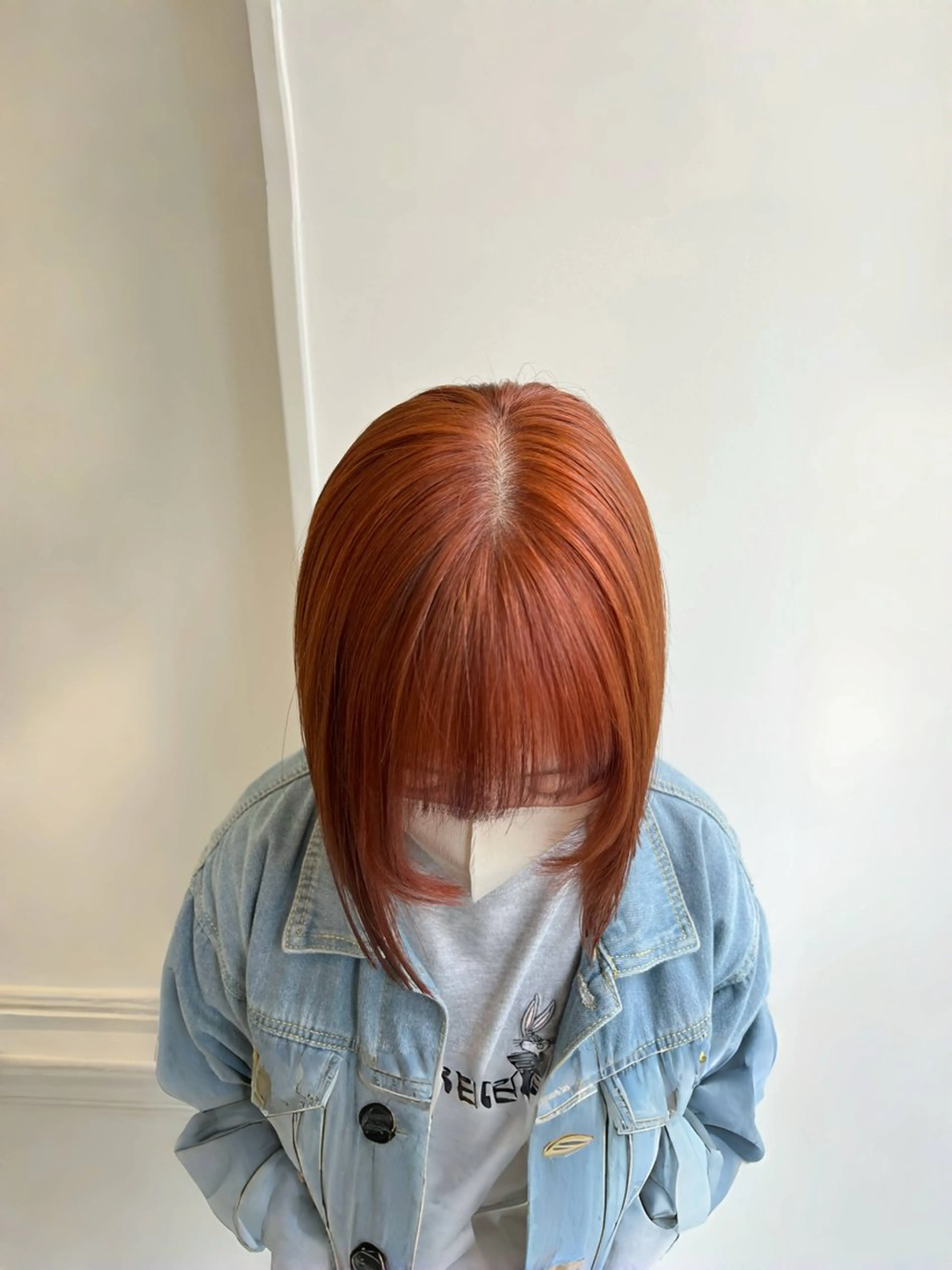 ミディアム カラー オレンジ ヘアカラー 暖色カラー/似合わせ カット/名古屋/辻のヘアスタイル