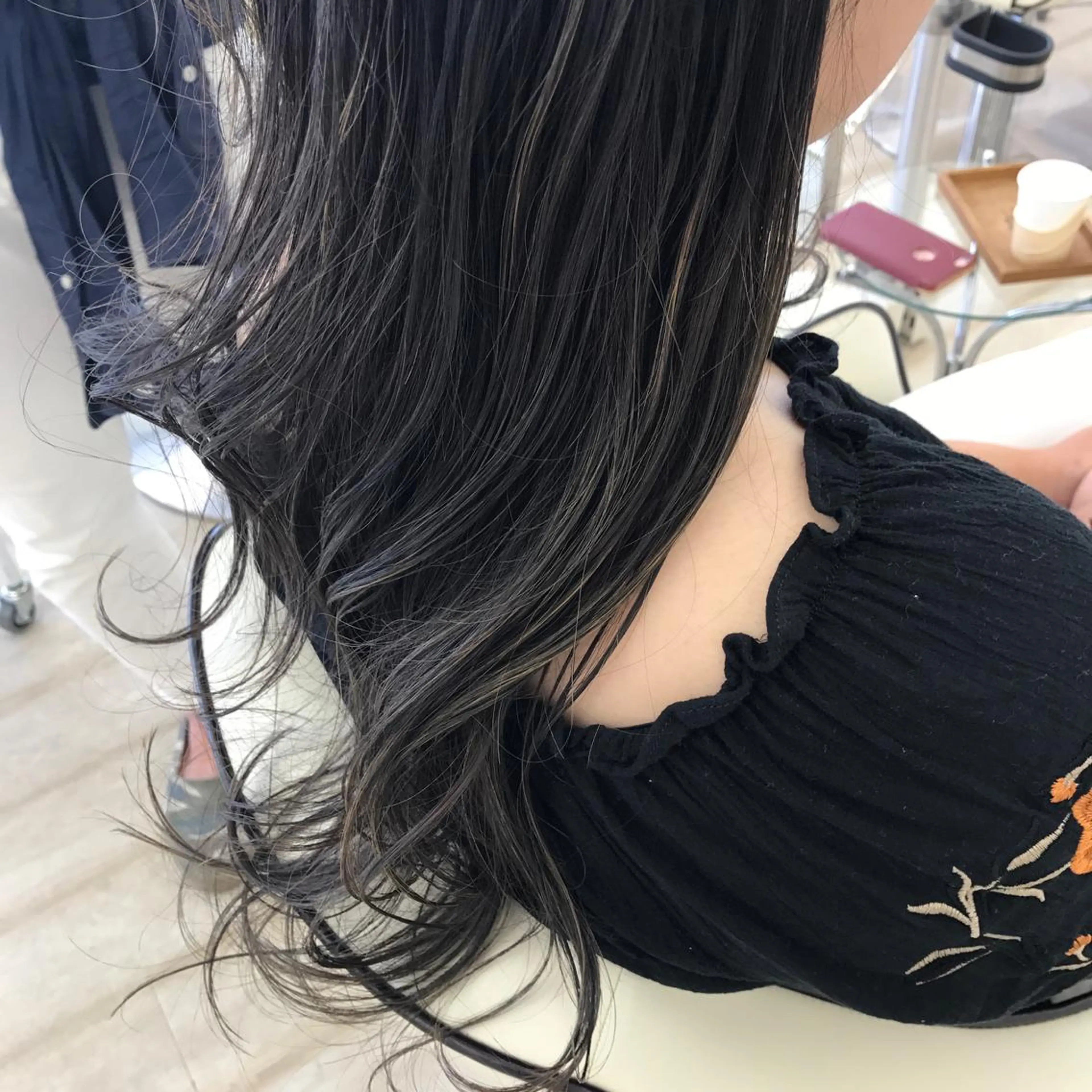 ロング カラー ハイライトカラー ハイライト little×link 福岡所属・littlelink キタジマのヘアスタイル