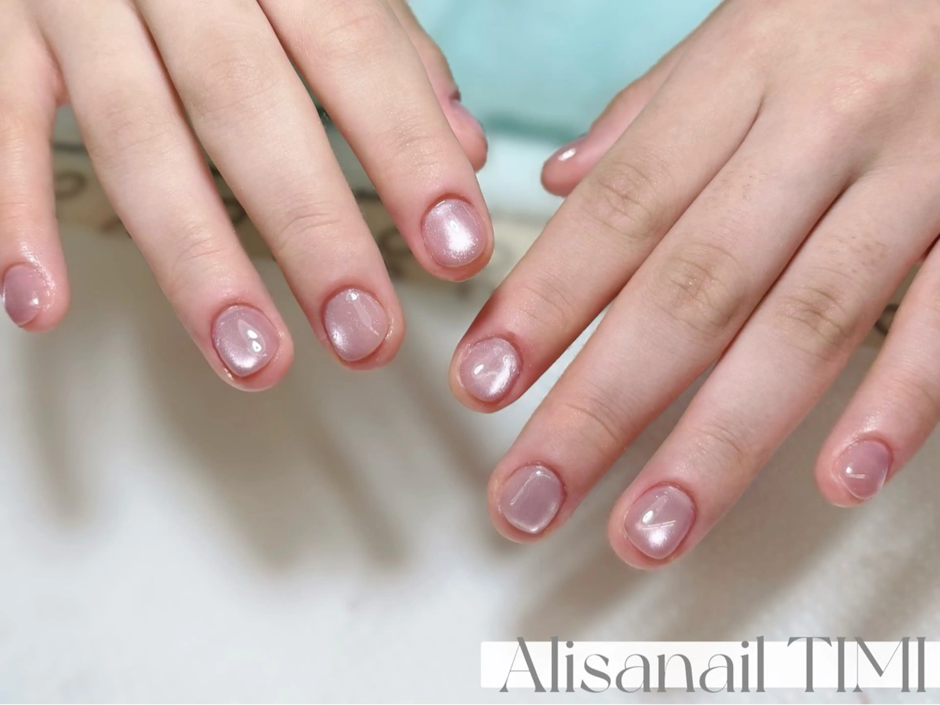ネイル マグネットネイル マグネットワンカラー ワンカラーネイル ハンドネイル Alisa nail Timiのネイルデザイン