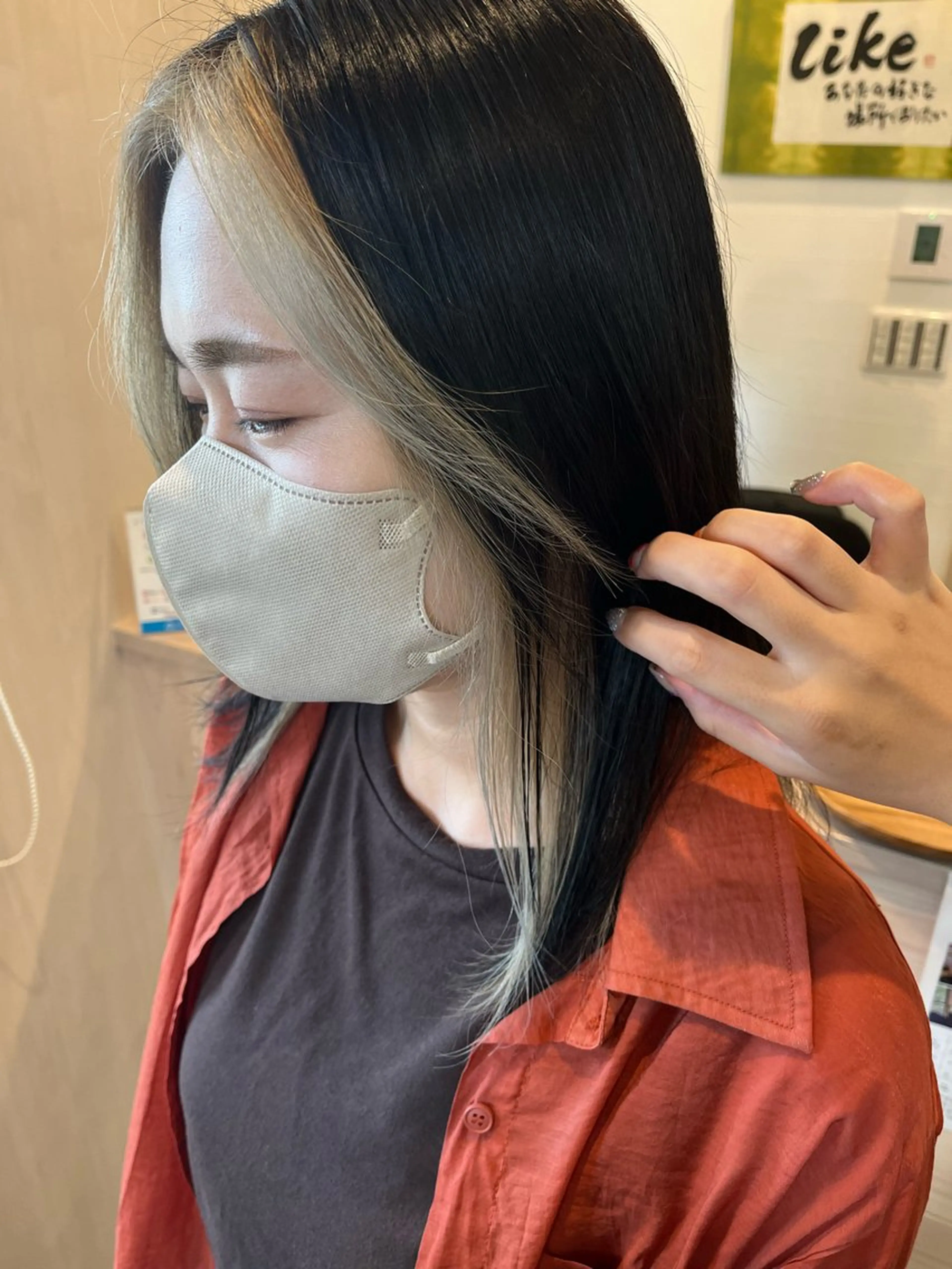 ミディアム カラー ヘアアレンジ ヘアカラー like みやびのヘアスタイル