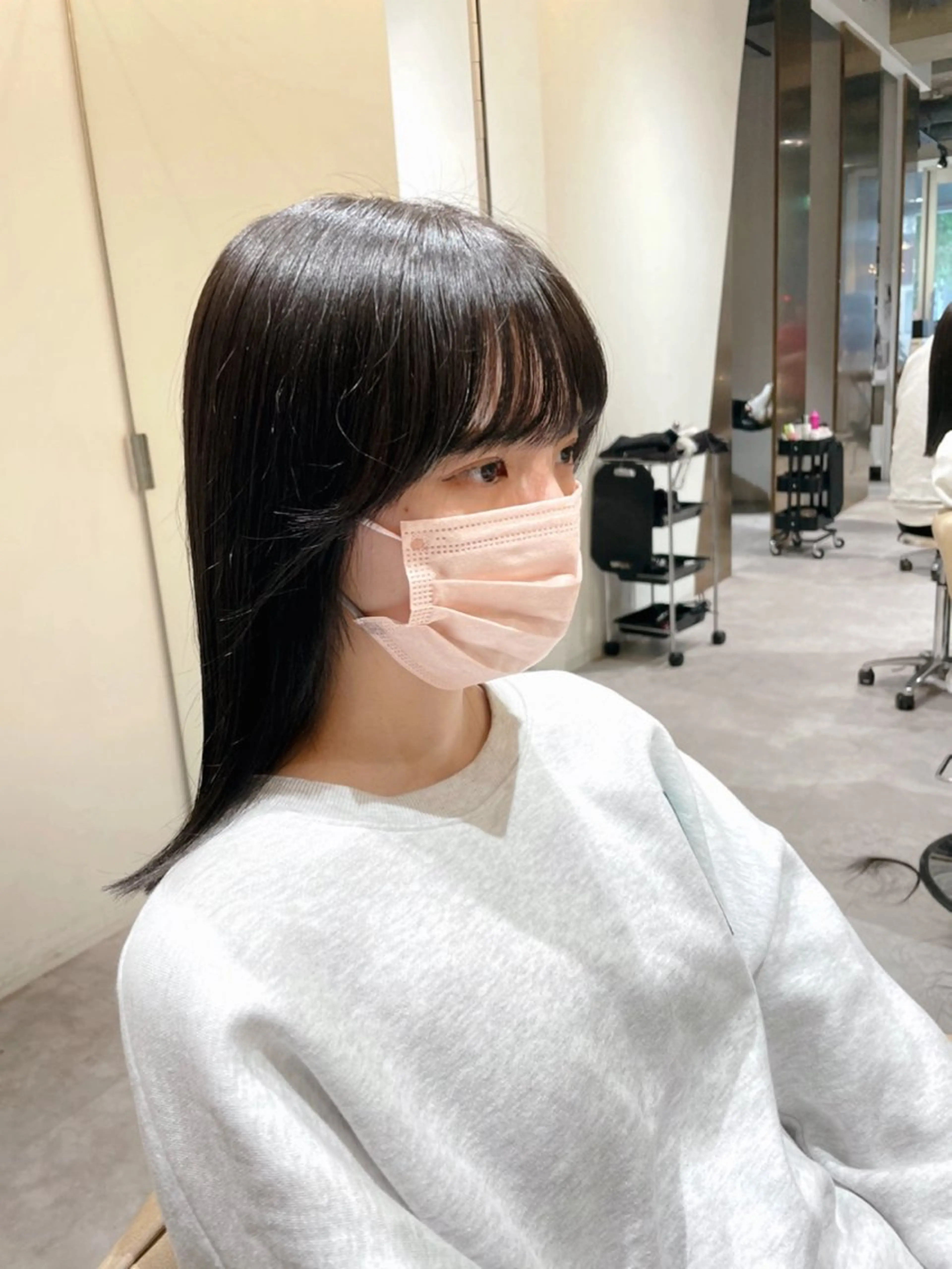 ミディアム カラー 無料ショートモデル 募集中❗️秋山ひらいのヘアスタイル