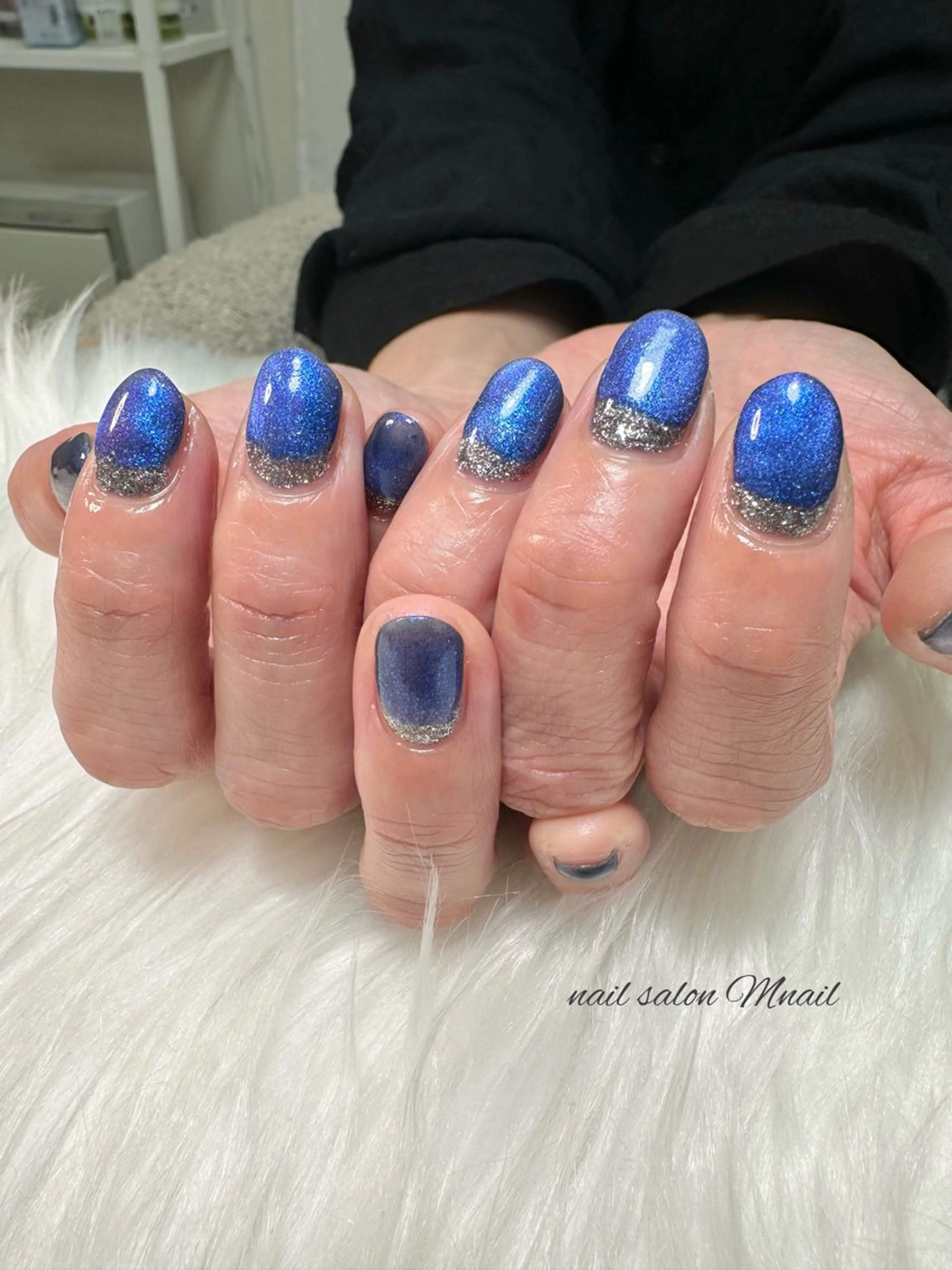 ネイル ラメ(グリッター) マグネットネイル ハンドネイル ハンドケア Mnail ちひろのネイルデザイン