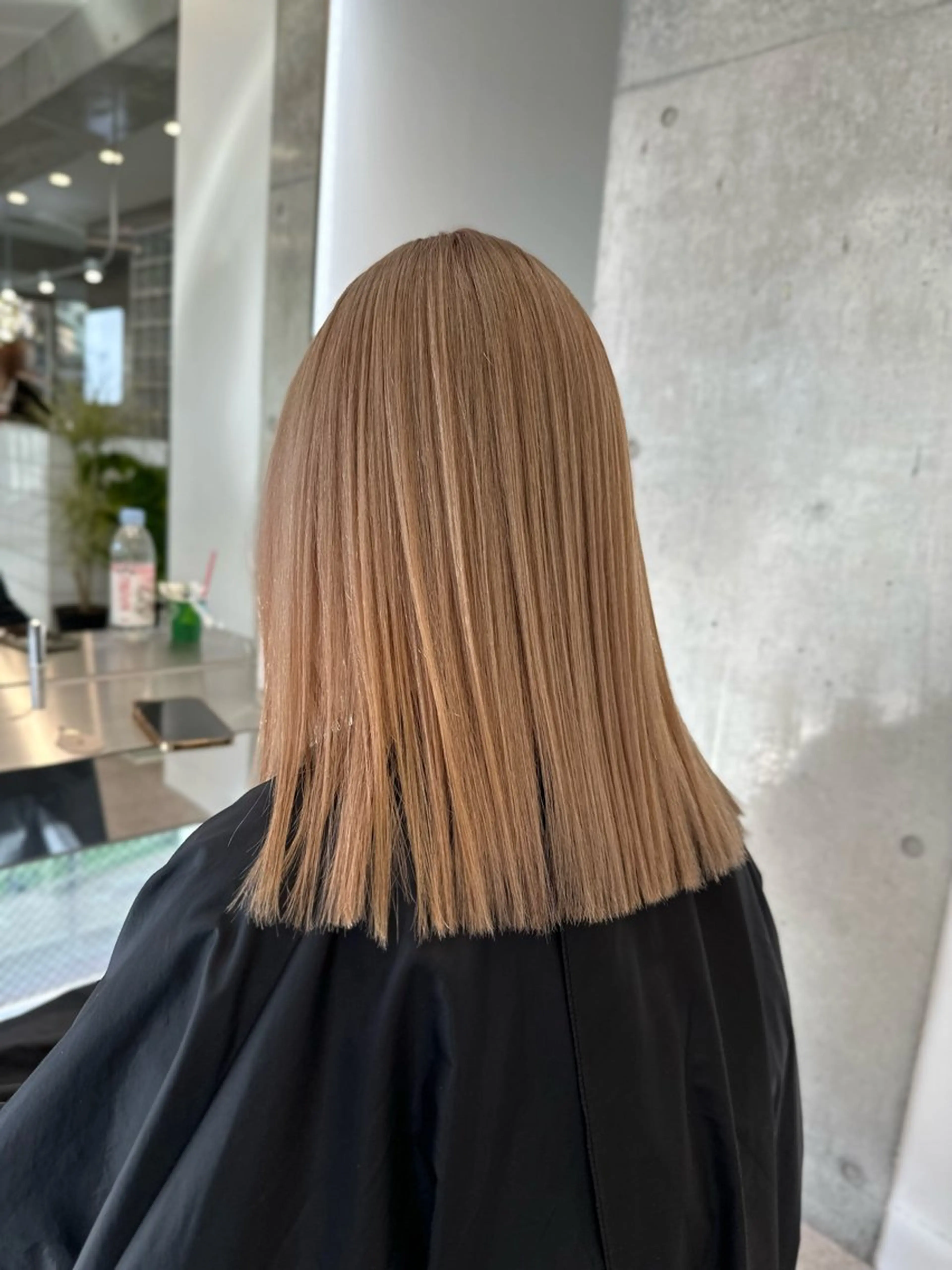 ミディアム カラー ベージュカラー ブロンド ブロンドベージュ soigné所属・カットモデル募集 /RIO🩰のヘアスタイル