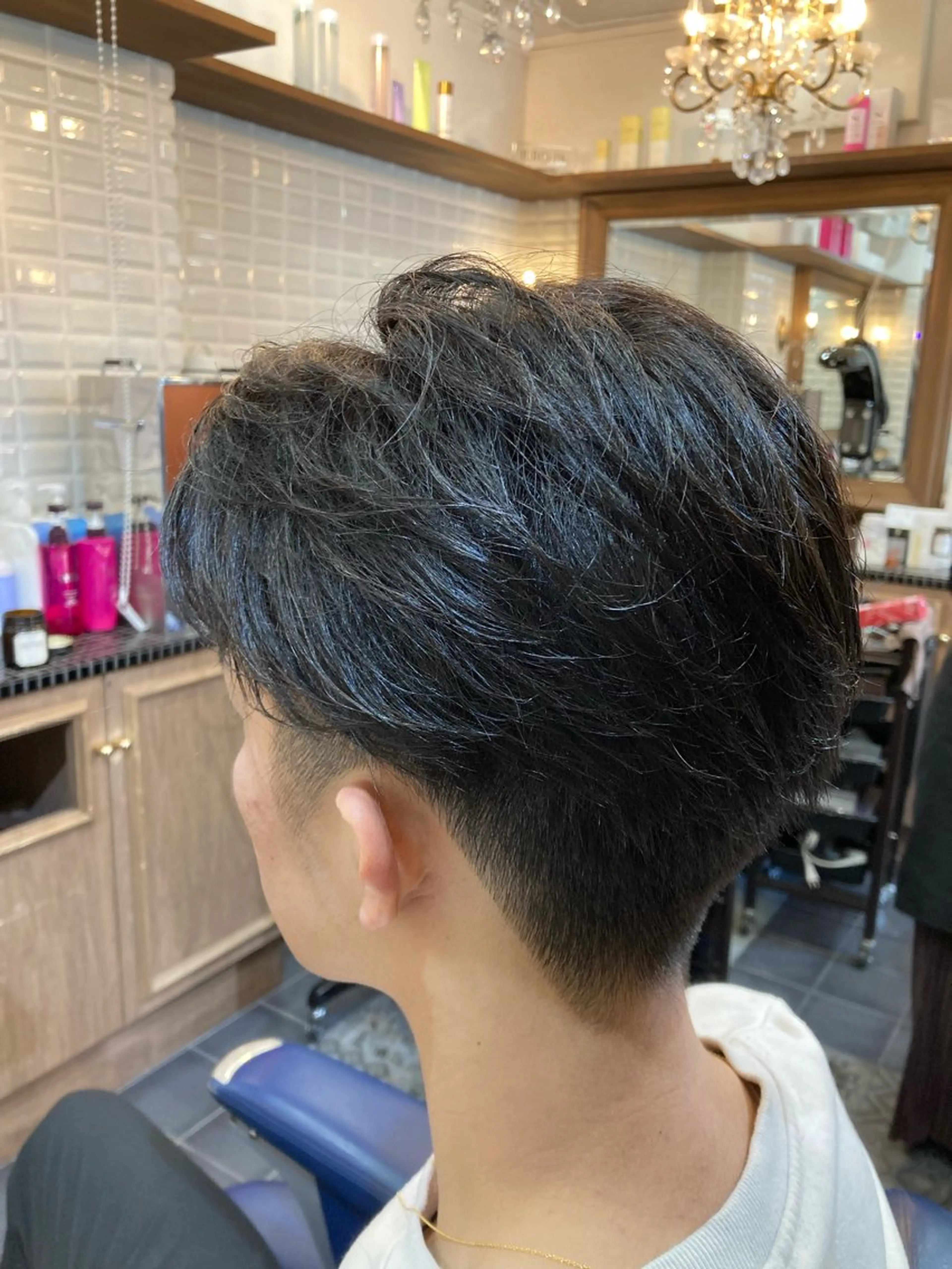 ショート メンズ 刈り上げ カット トリートメント ルピナス中田店長 山口大地のヘアスタイル