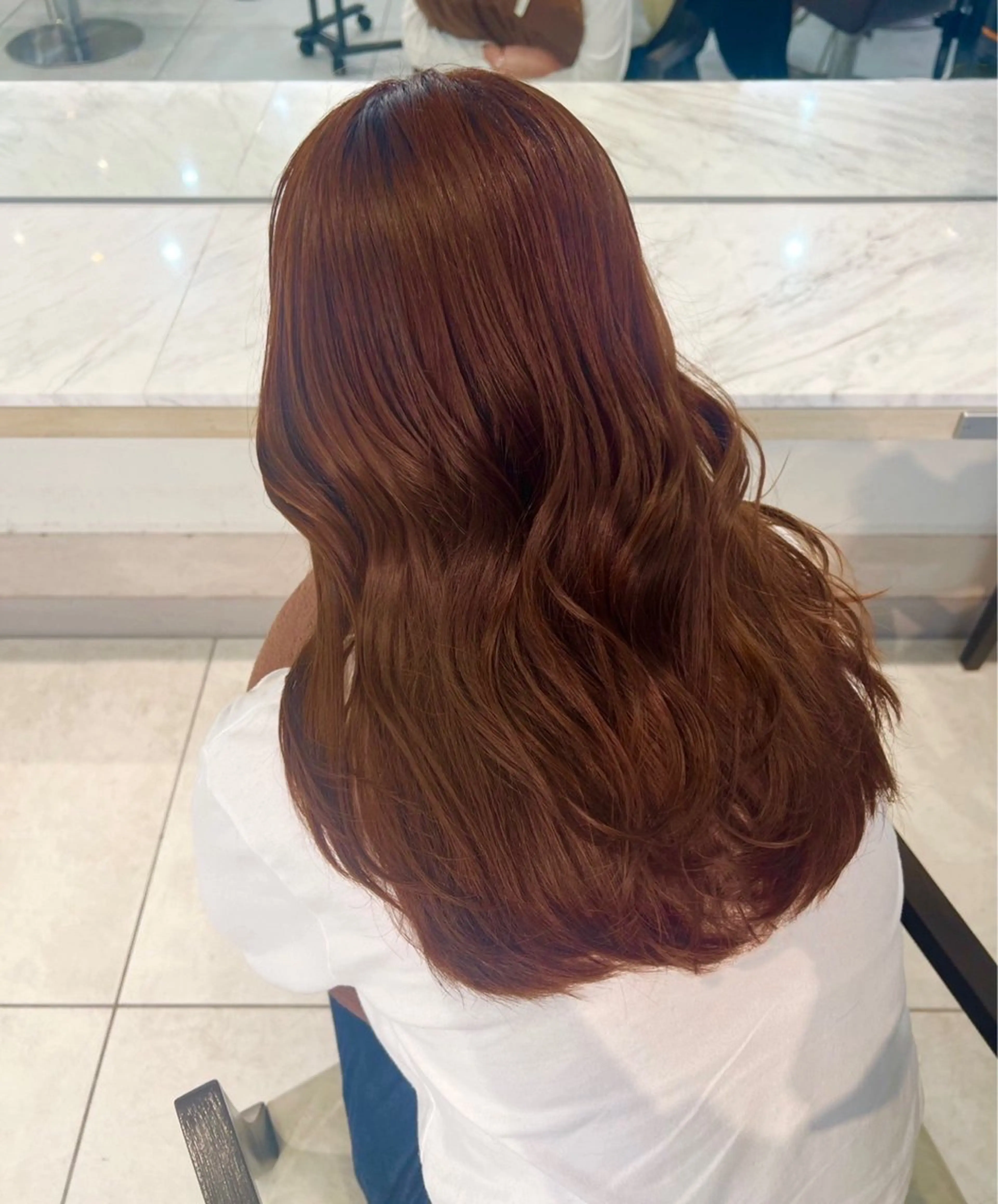 セミロング カラー Euphoria新宿店所属・新宿/透明感カラー/ 縮毛矯正/SHOKIのヘアスタイル