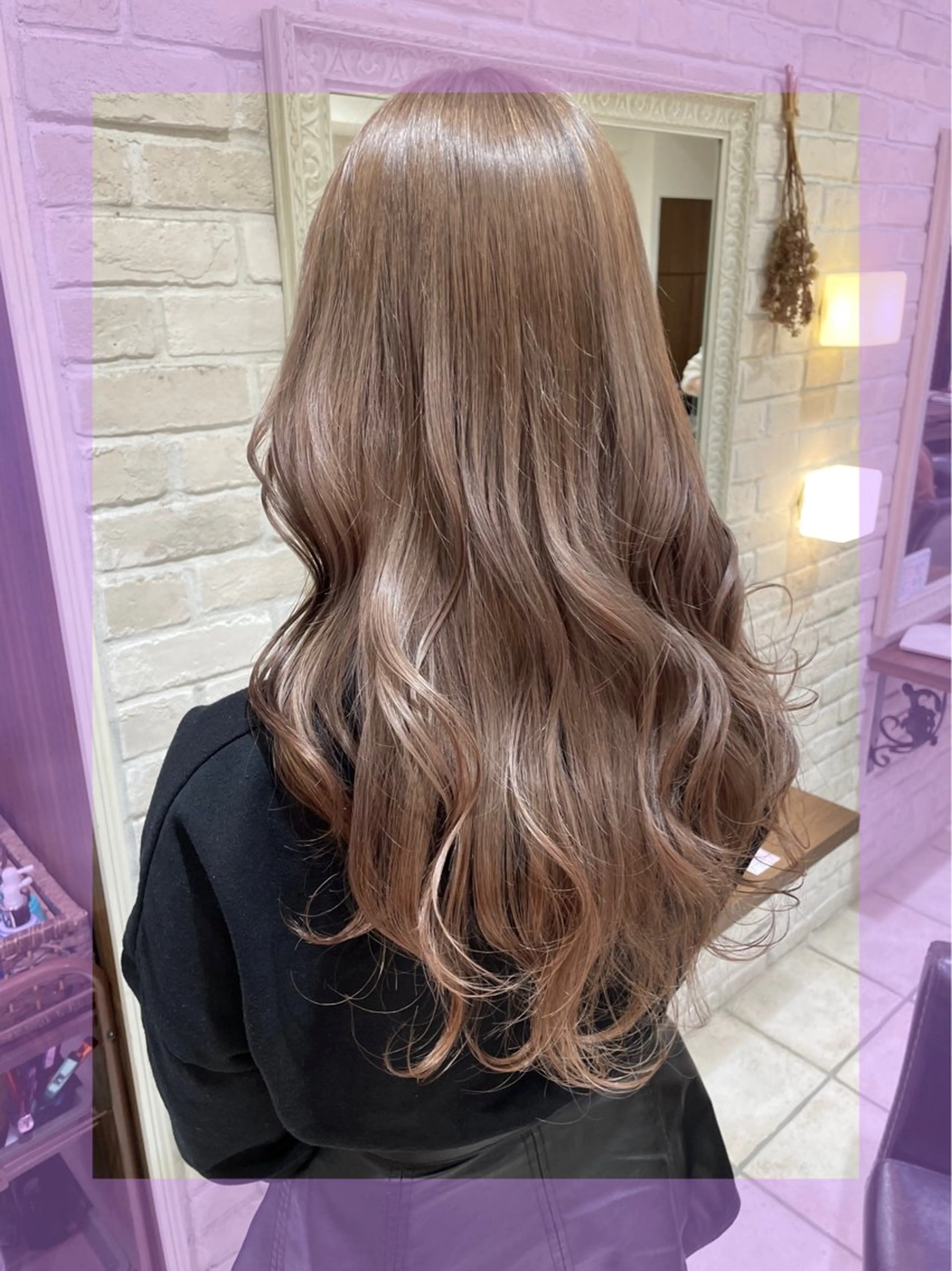 カラー ヘアアレンジ ベージュカラー ブリーチ ヘアカラー 🦄ブリーチ💜エク ステ💜MIU🦄のヘアスタイル