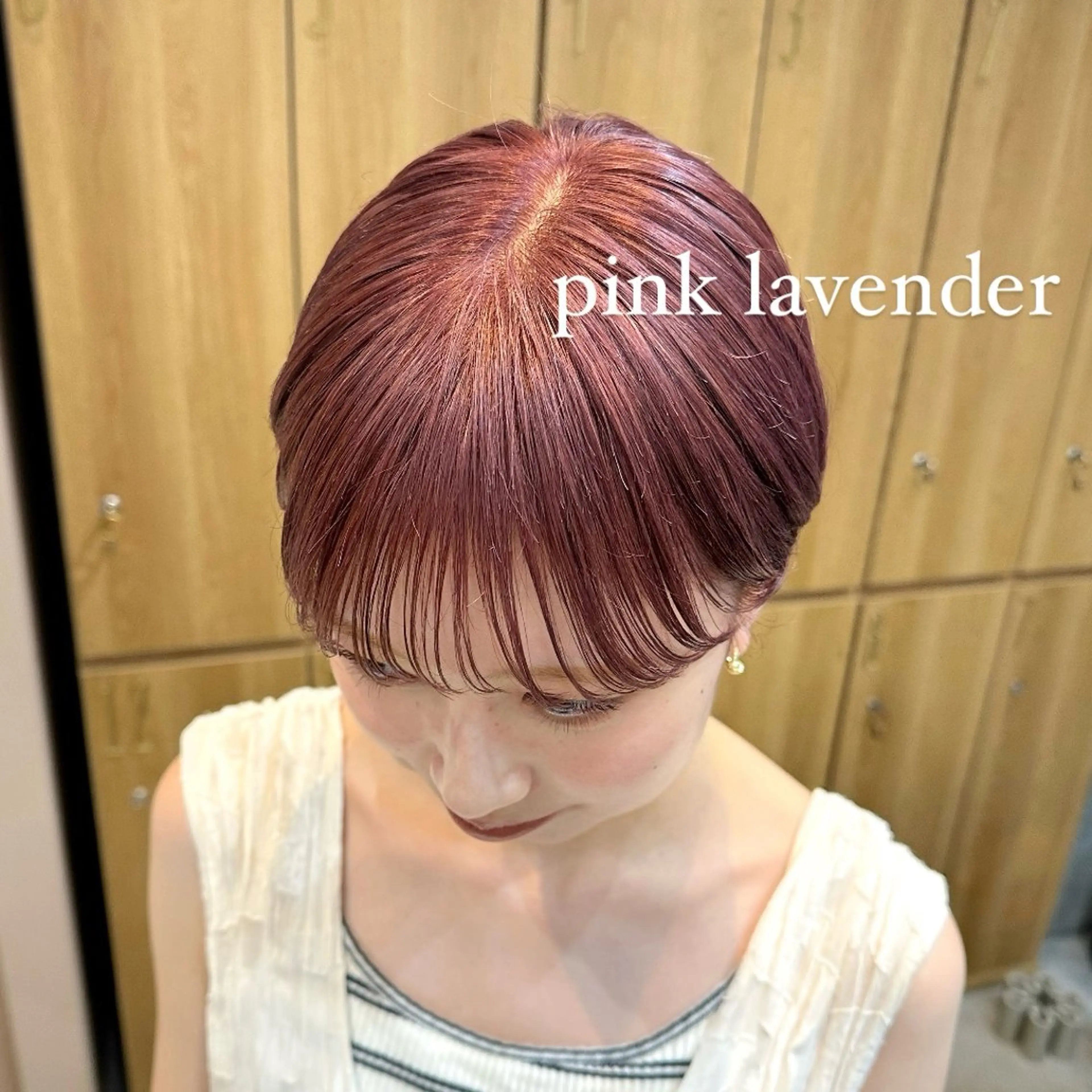 ショート カラー ブリーチ ラベンダーカラー ピンクカラー ピンクラベンダー 顔まわり/レイヤー/ 透明感/まいな🥨のヘアスタイル