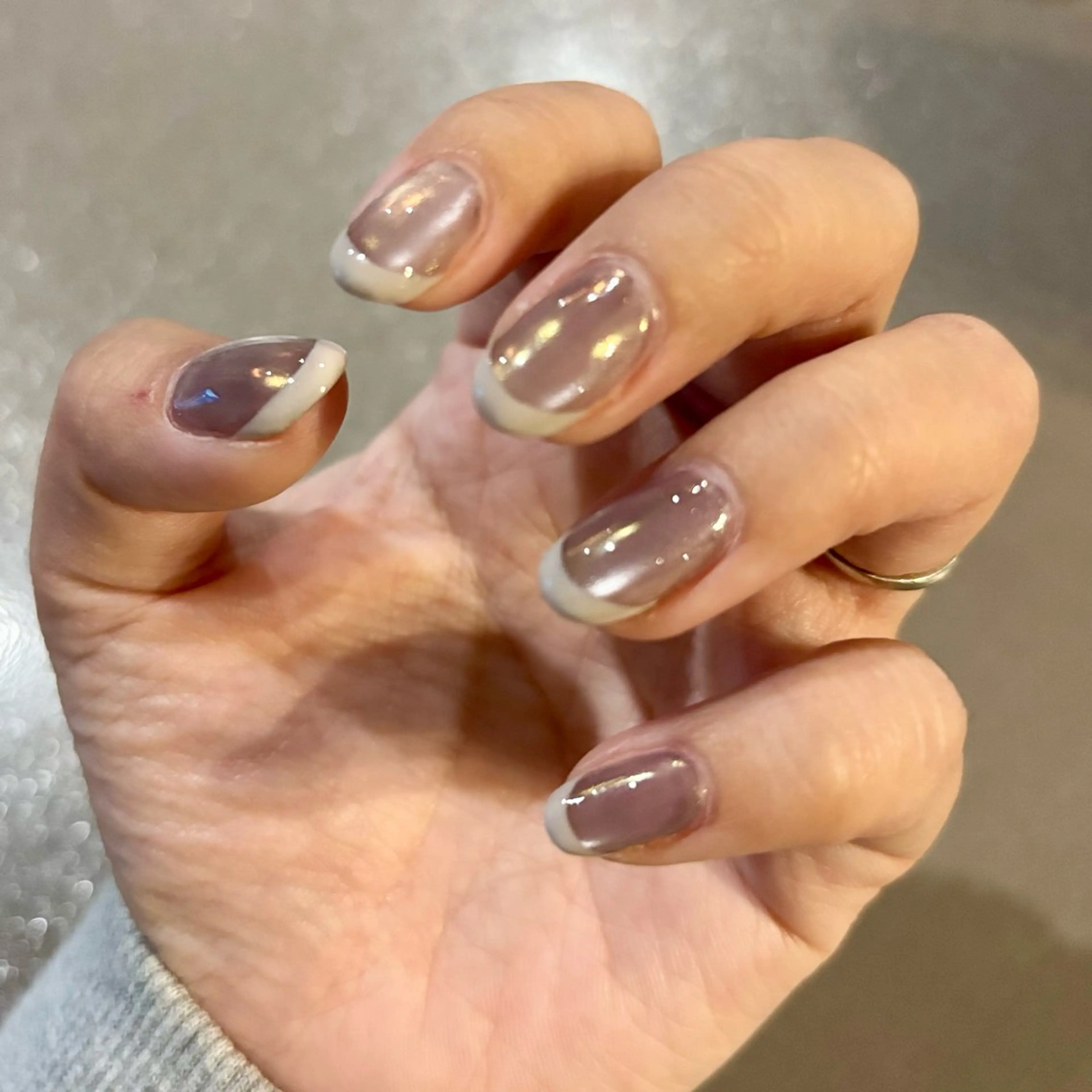 ネイル フレンチネイル マグネットネイル nail salon Lanaのネイルデザイン