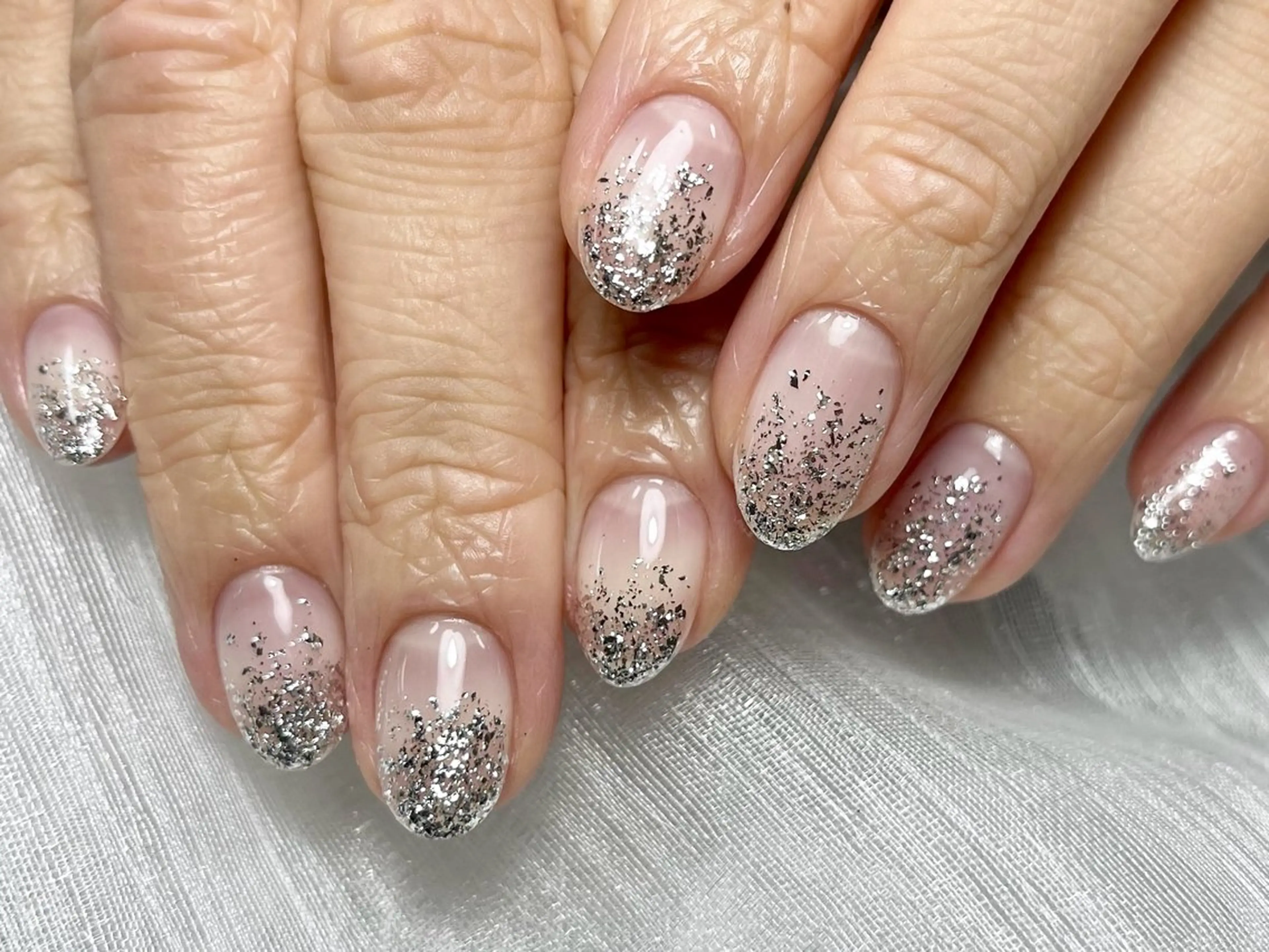 ネイル グラデーション ラメ(グリッター) ラメグラデーション ハンドネイル ハンドケア ⭐️Dreamy Nail⭐️のネイルデザイン