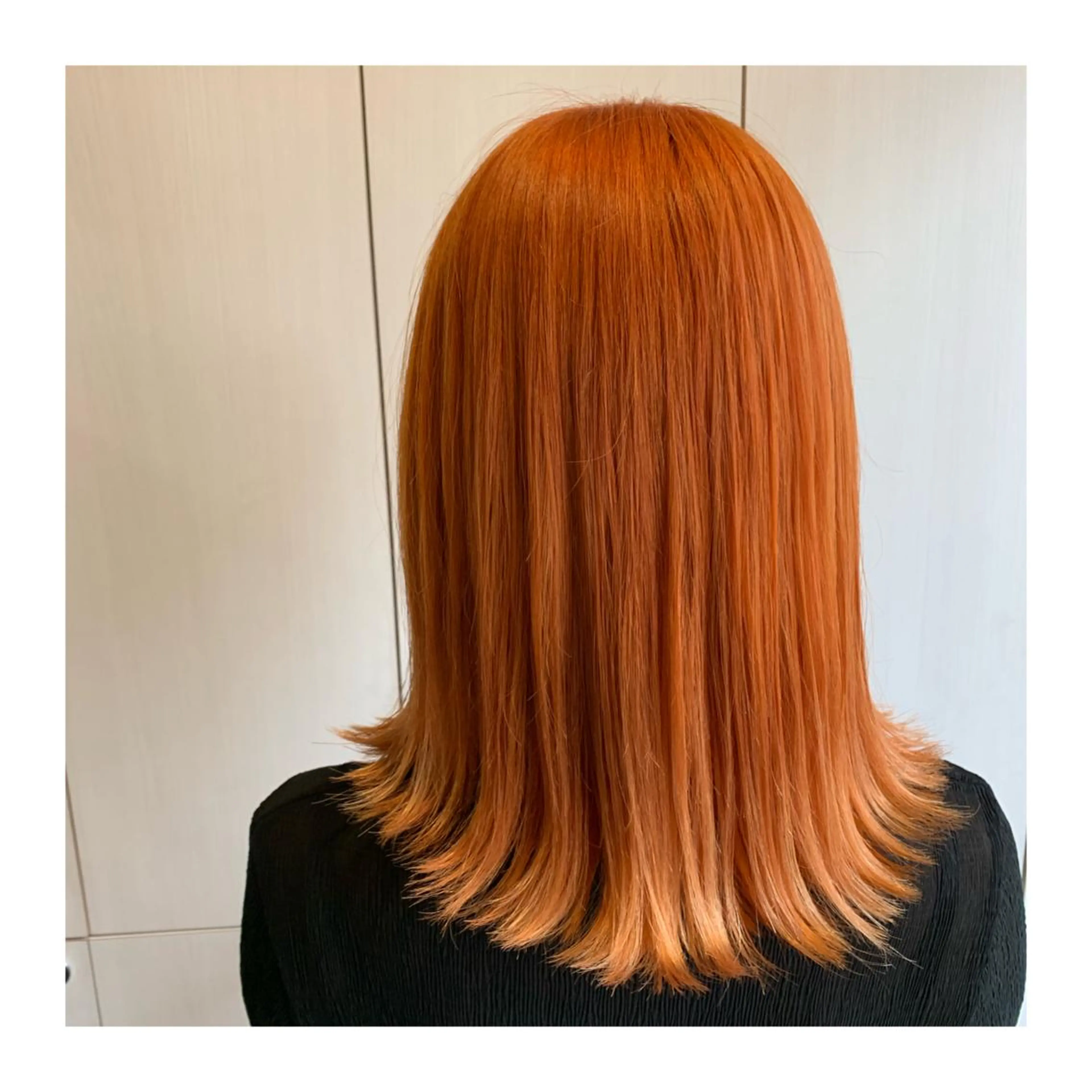セミロング カラー カット ヘアカラー あべ ゆうかのヘアスタイル
