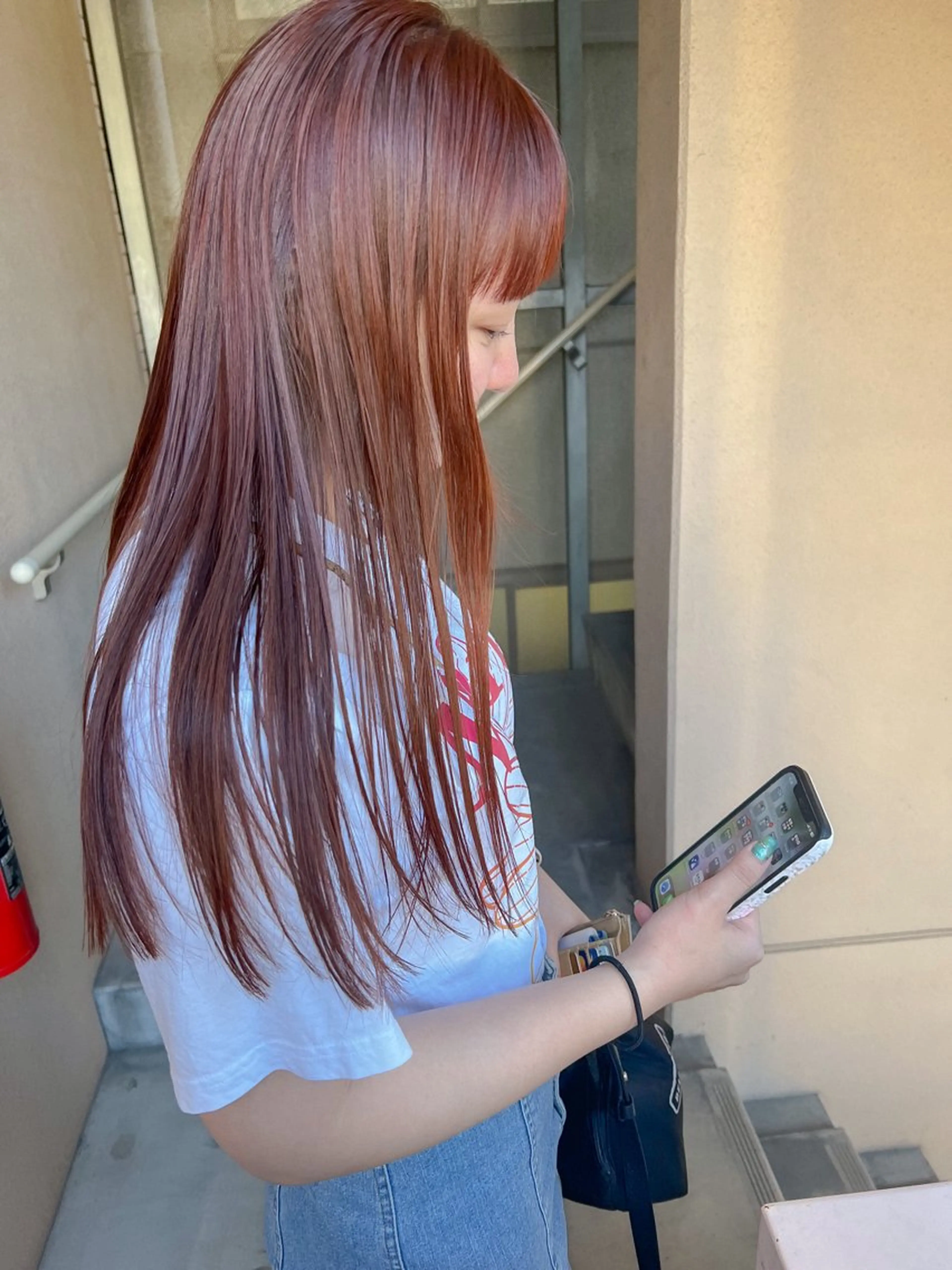 ロング カラー ブリーチ ブラウンカラー ブリーチなしカラー カット ヘアカラー トリートメント カラーパティシエ facce🌼ikoのヘアスタイル