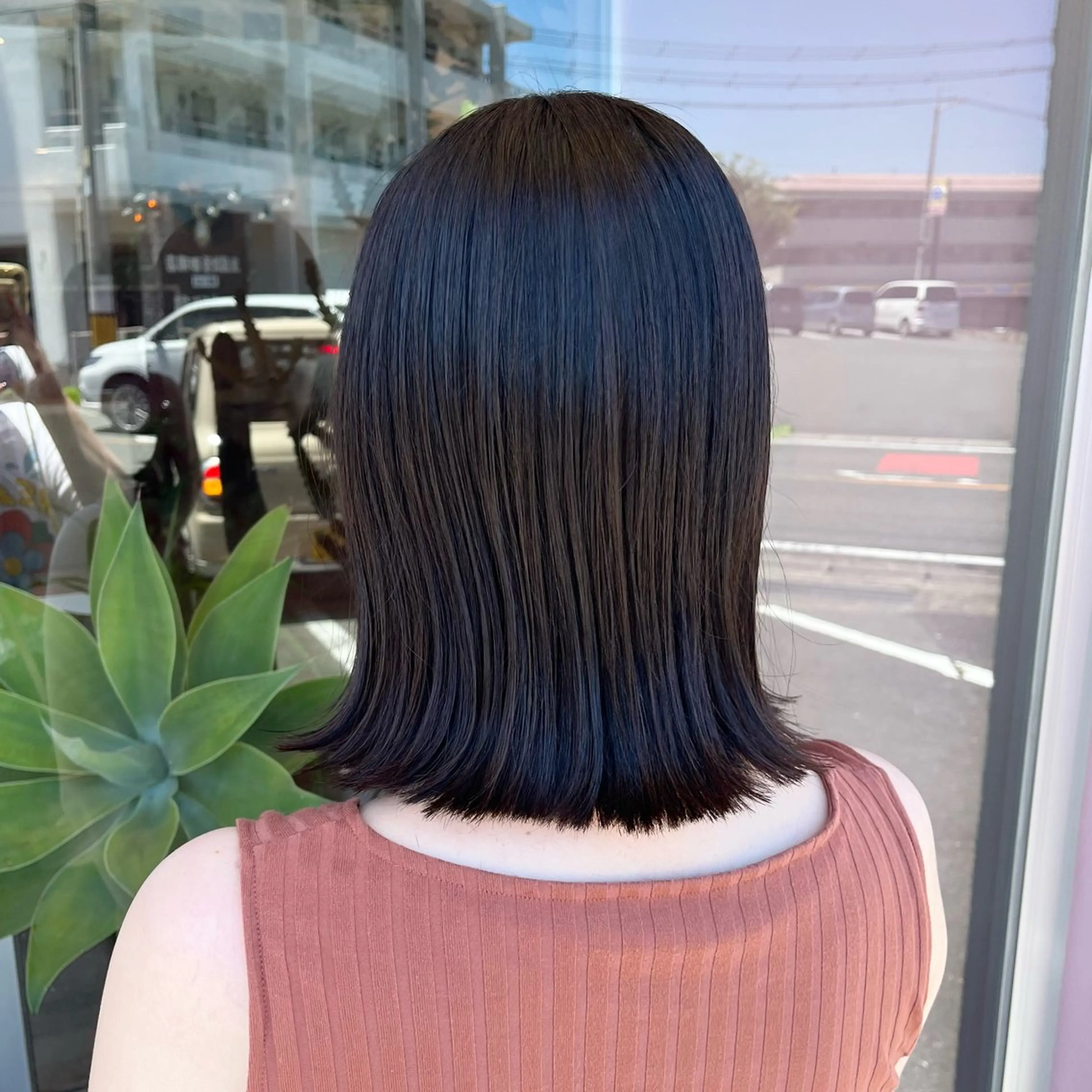 ミディアム 切りっぱなしボブ ボブ フルールドソレイユ所属・♡ナナコ♡ レイヤー/艶髪のヘアスタイル