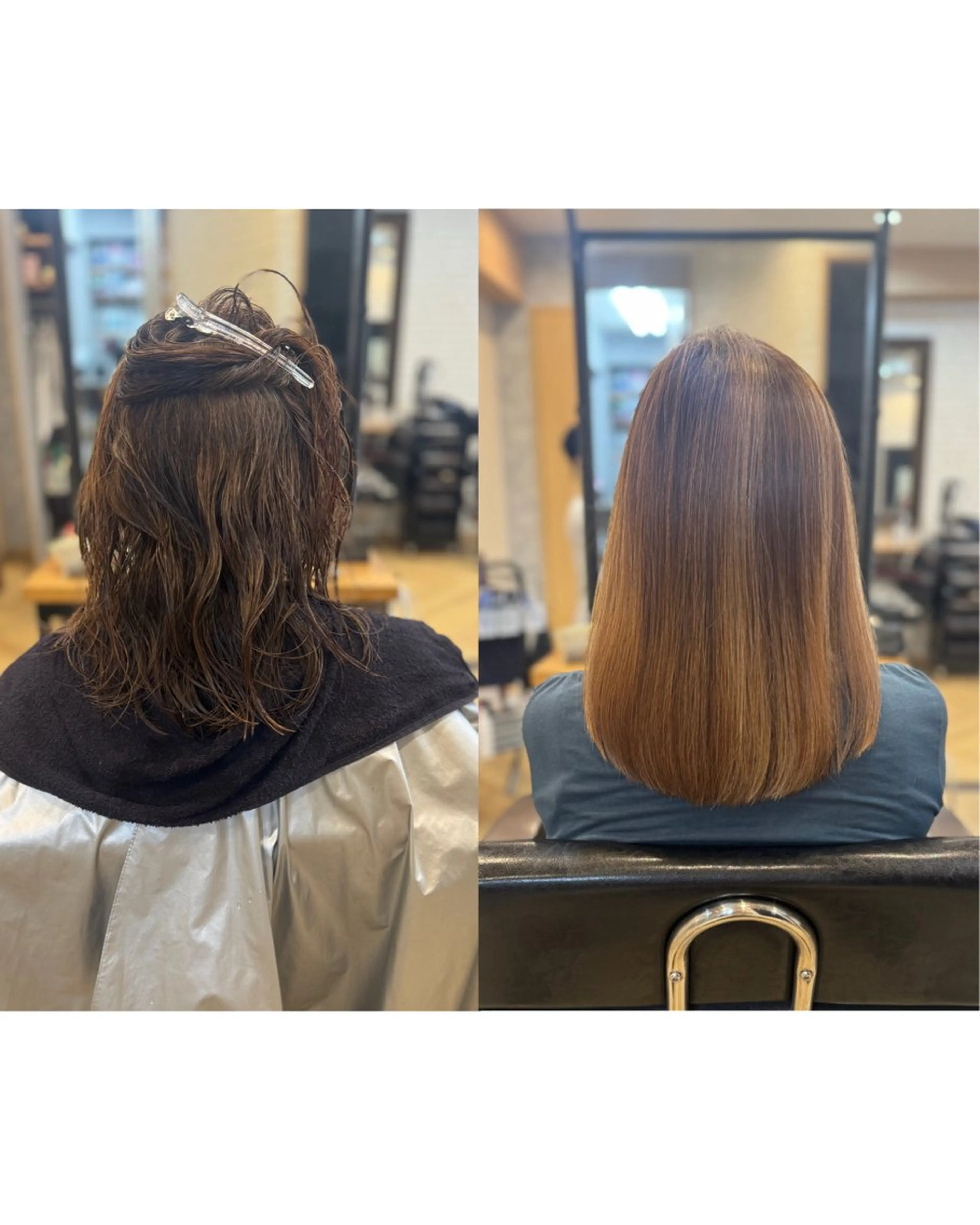 セミロング 縮毛矯正 m sakiのヘアスタイル